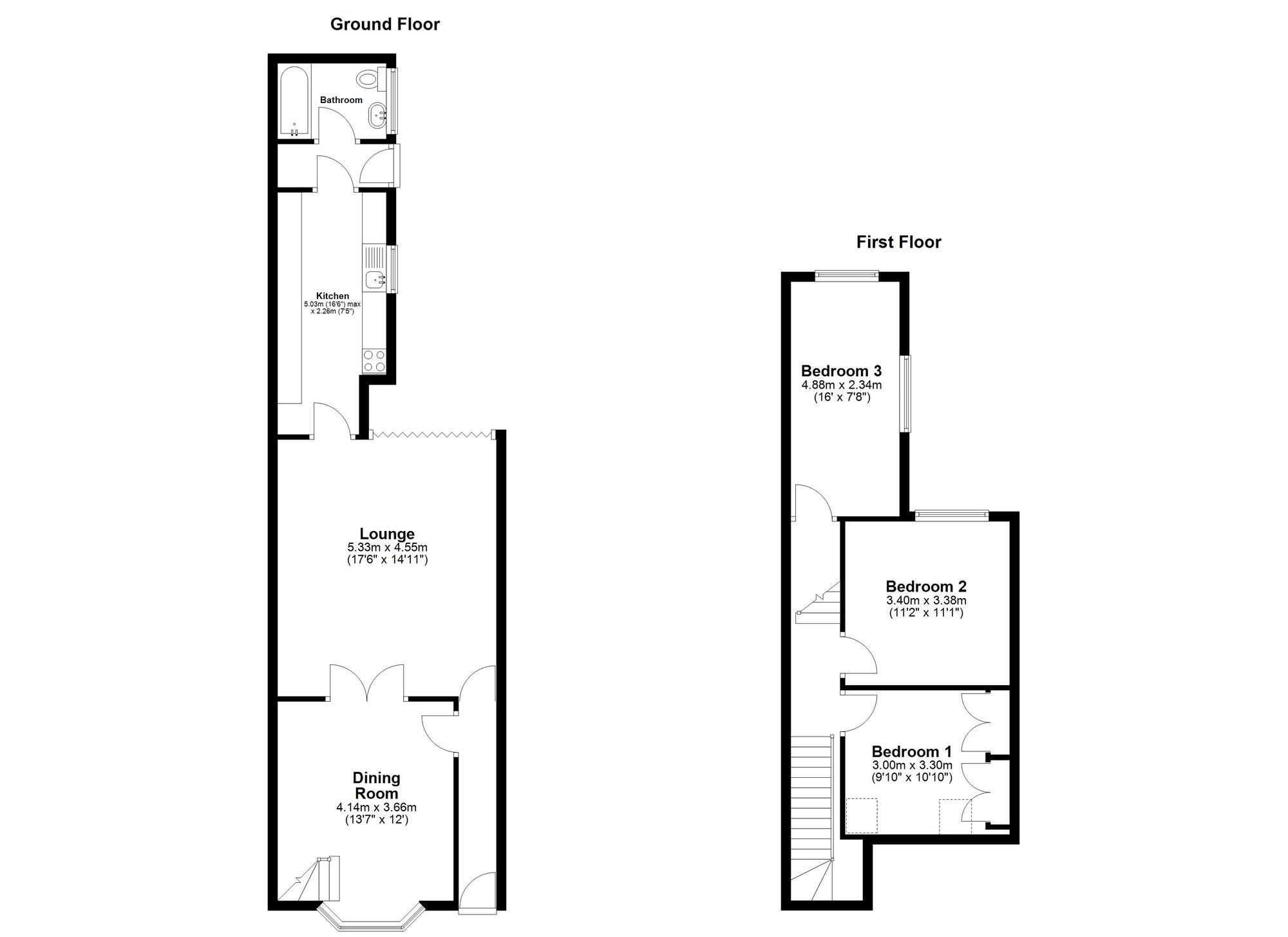 Floorplan of 3 bedroom Mid Terrace House for sale, Winifred Street, Sunderland, Tyne and Wear, SR6