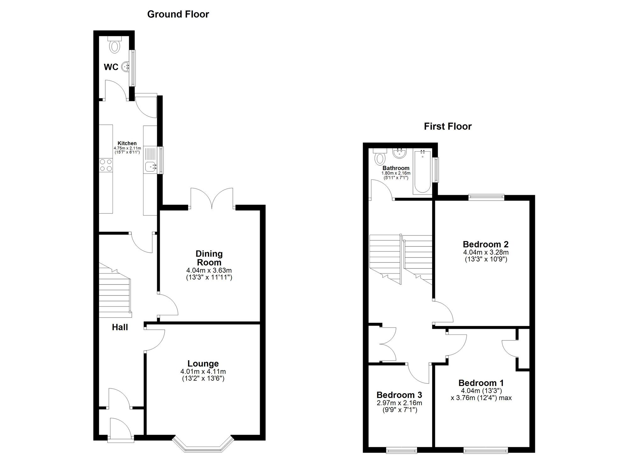 Floorplan of 3 bedroom Mid Terrace House for sale, General Graham Street, Sunderland, Tyne and Wear, SR4