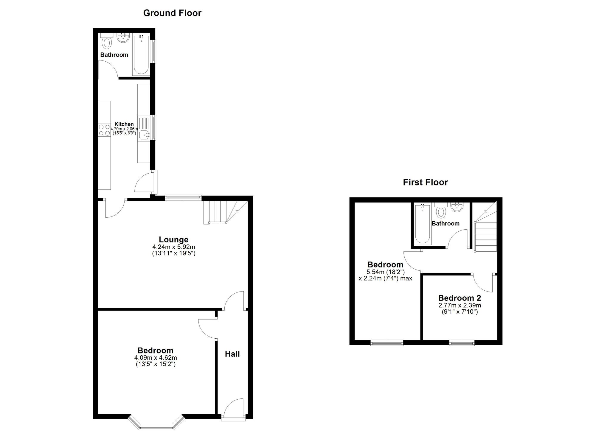 Floorplan of 3 bedroom Mid Terrace House for sale, Laburnum Road, Sunderland, Tyne and Wear, SR6