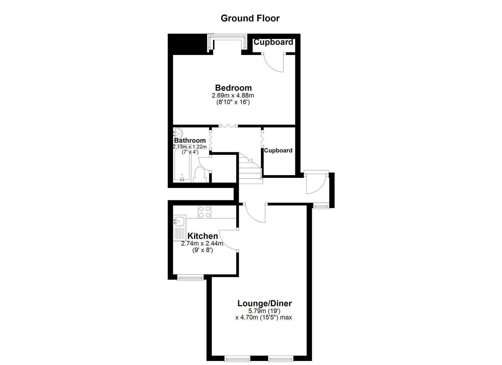 Floorplan of 2 bedroom  Flat for sale, Brookside Terrace, Sunderland, Tyne and Wear, SR2
