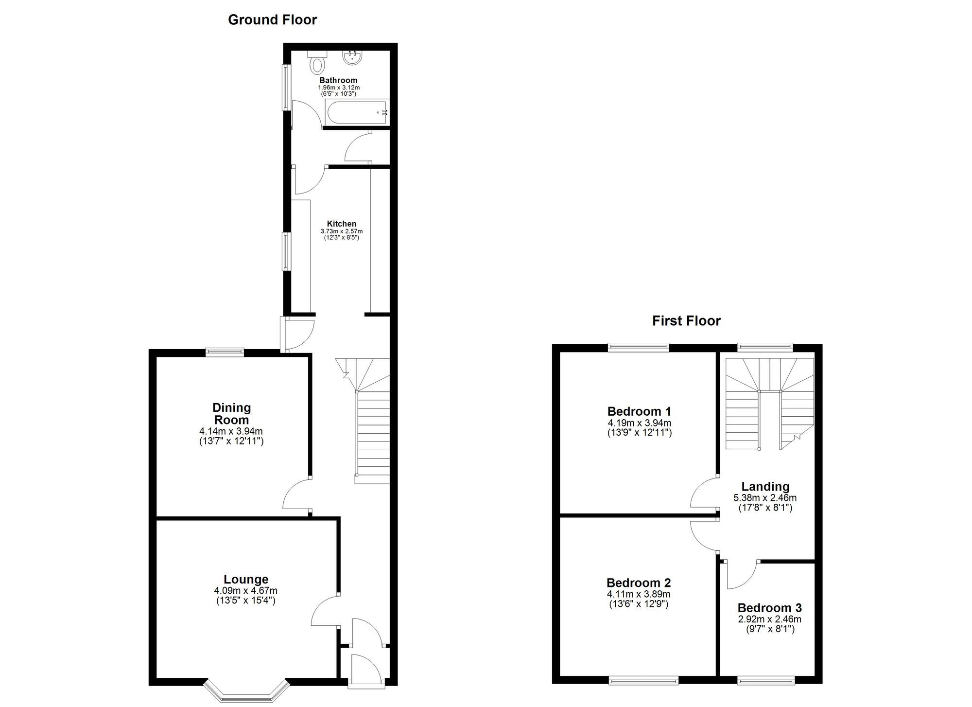 Floorplan of 3 bedroom Mid Terrace House for sale, Gray Road, Sunderland, Tyne and Wear, SR2