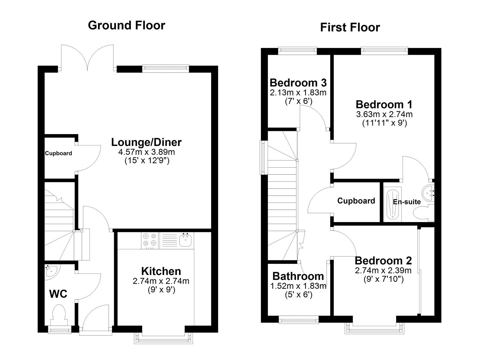 Floorplan of 3 bedroom Semi Detached House for sale, Lynwood Way, South Shields, Tyne and Wear, NE34