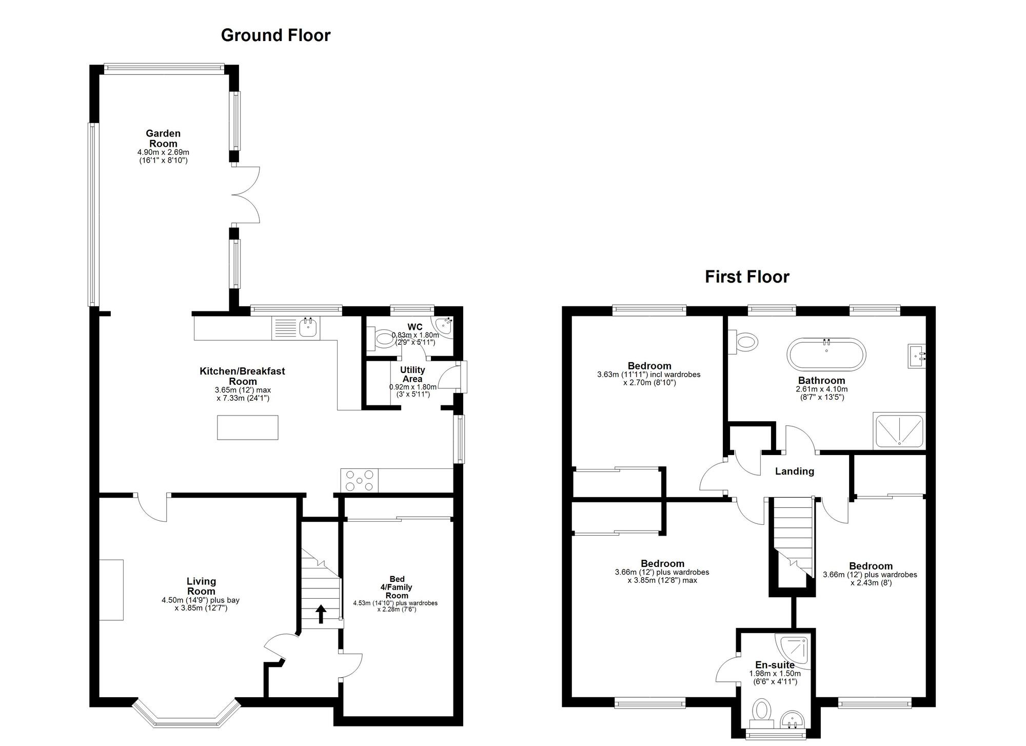 Floorplan of 4 bedroom Detached House for sale, Connaught Close, Philadelphia, Tyne and Wear, DH4