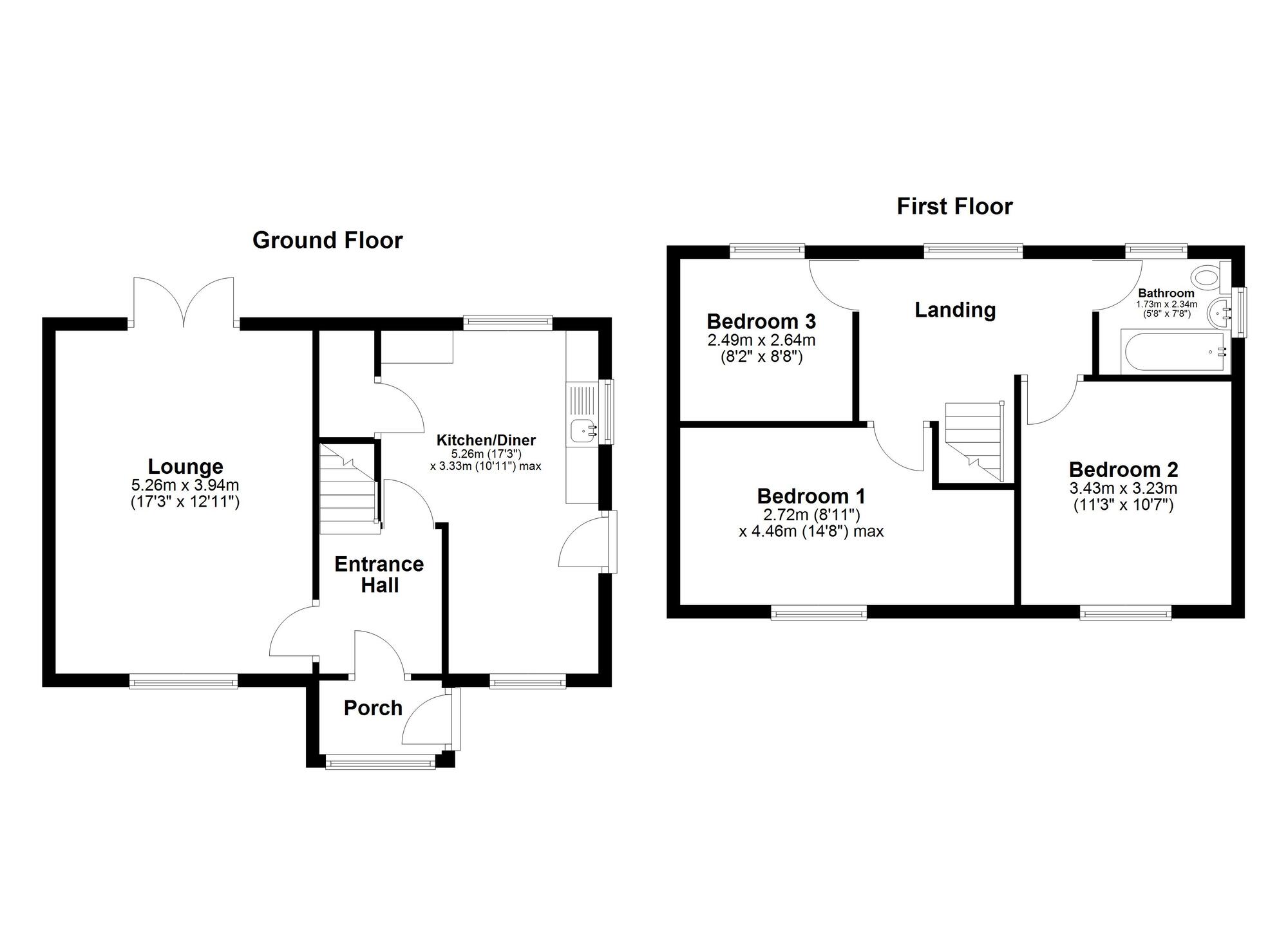 Floorplan of 3 bedroom Semi Detached House for sale, Archer Road, Sunderland, Tyne and Wear, SR3