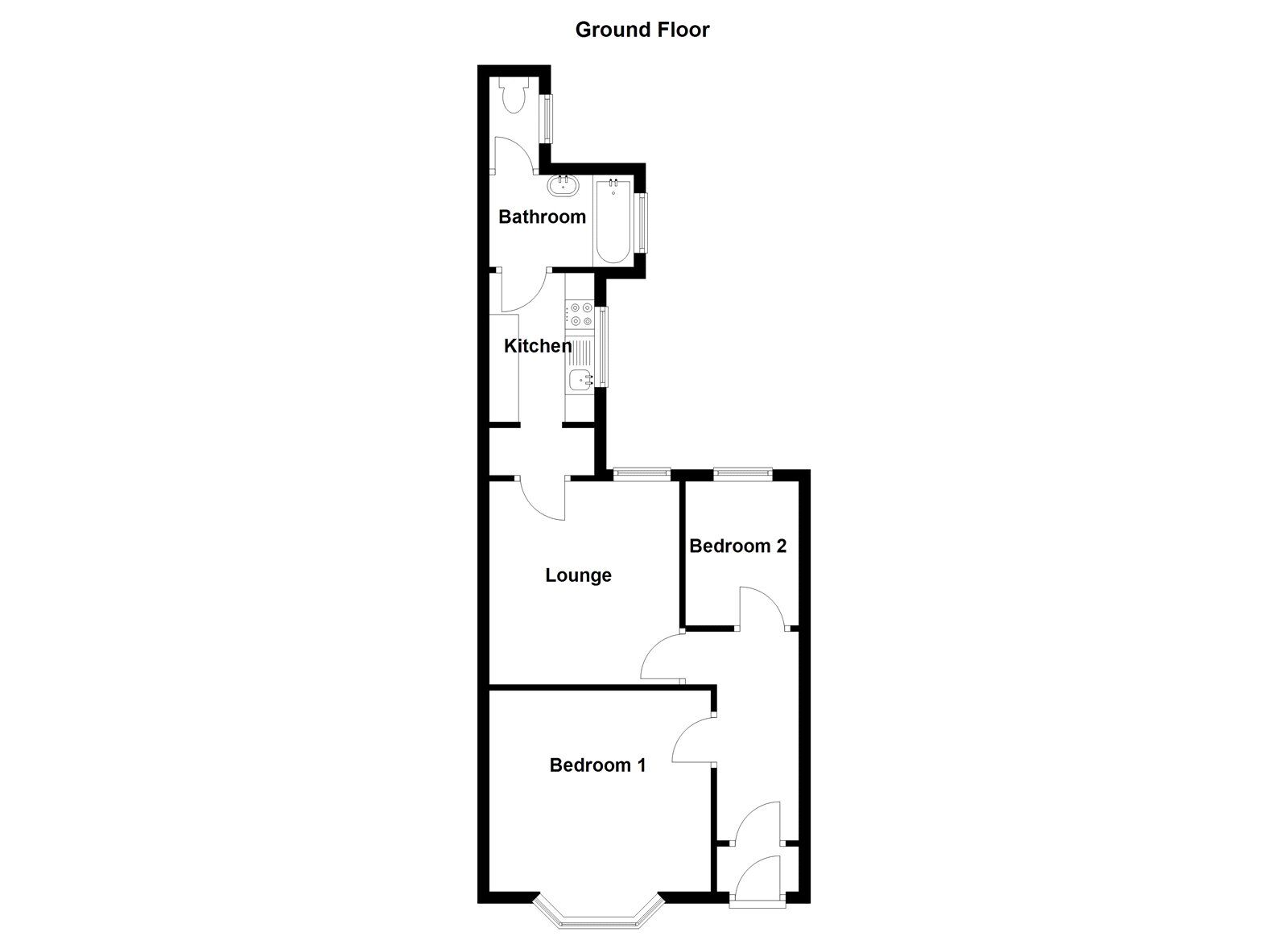 Floorplan of 2 bedroom Mid Terrace House to rent, St. Leonard Street, Sunderland, Tyne and Wear, SR2