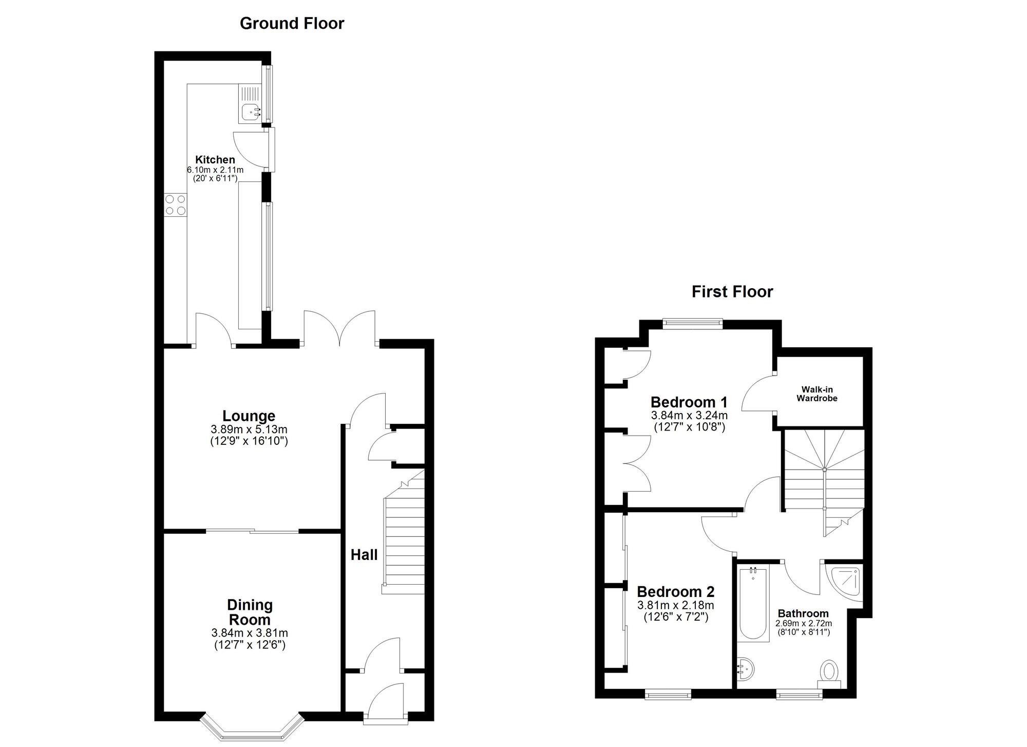 Floorplan of 2 bedroom Mid Terrace Property for sale, Ingleby Terrace, Sunderland, Tyne and Wear, SR4