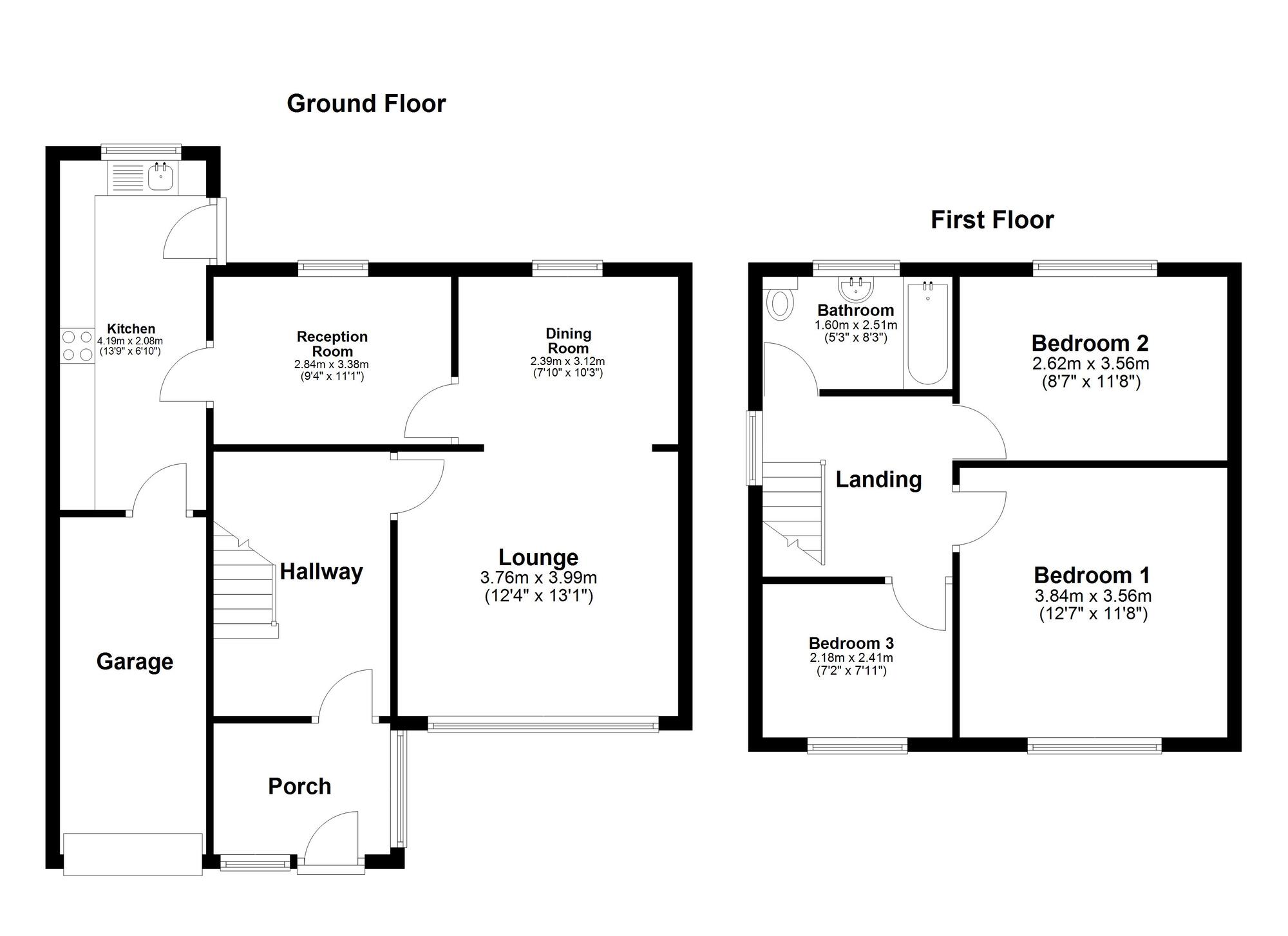 Floorplan of 3 bedroom Semi Detached House for sale, Kirkwood Avenue, Hasting Hill, Tyne and Wear, SR4