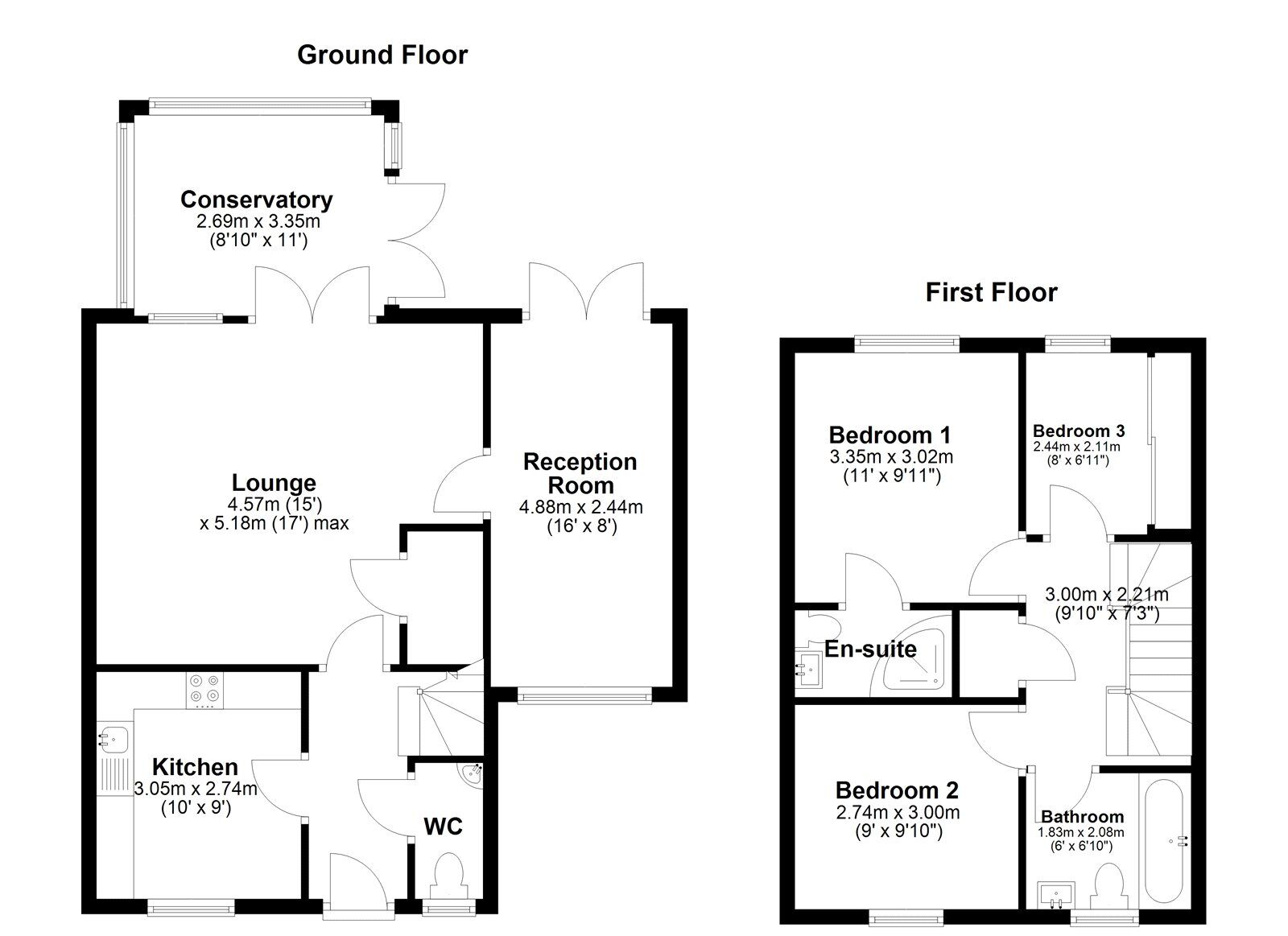 Floorplan of 3 bedroom Semi Detached House for sale, Mulberry Crescent, South Shields, Tyne and Wear, NE34