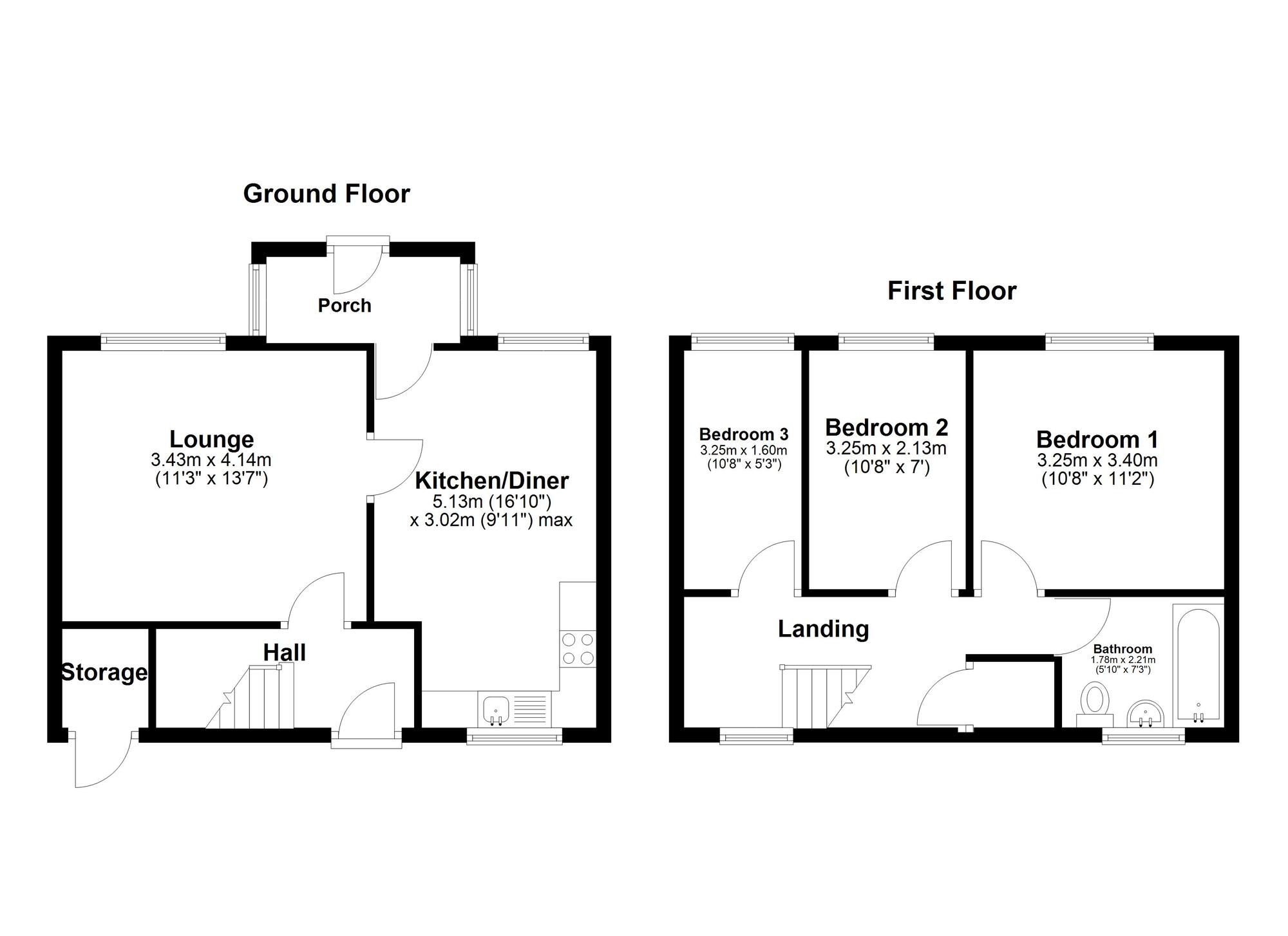 Floorplan of 3 bedroom Mid Terrace House for sale, Woolwich Road, Sunderland, Tyne and Wear, SR5