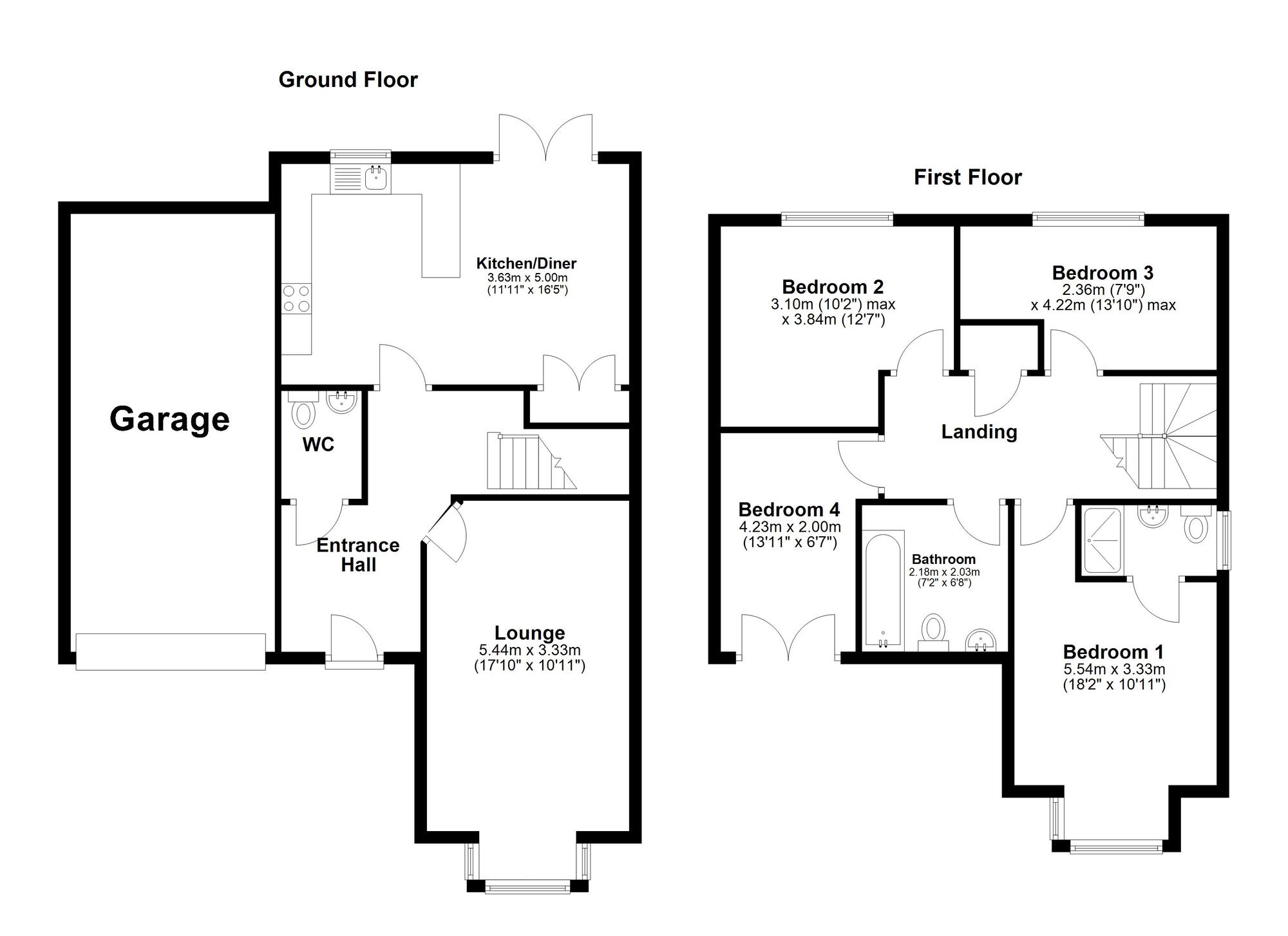 Floorplan of 4 bedroom Detached House for sale, Celandene Gardens, Sunderland, Tyne and Wear, SR3