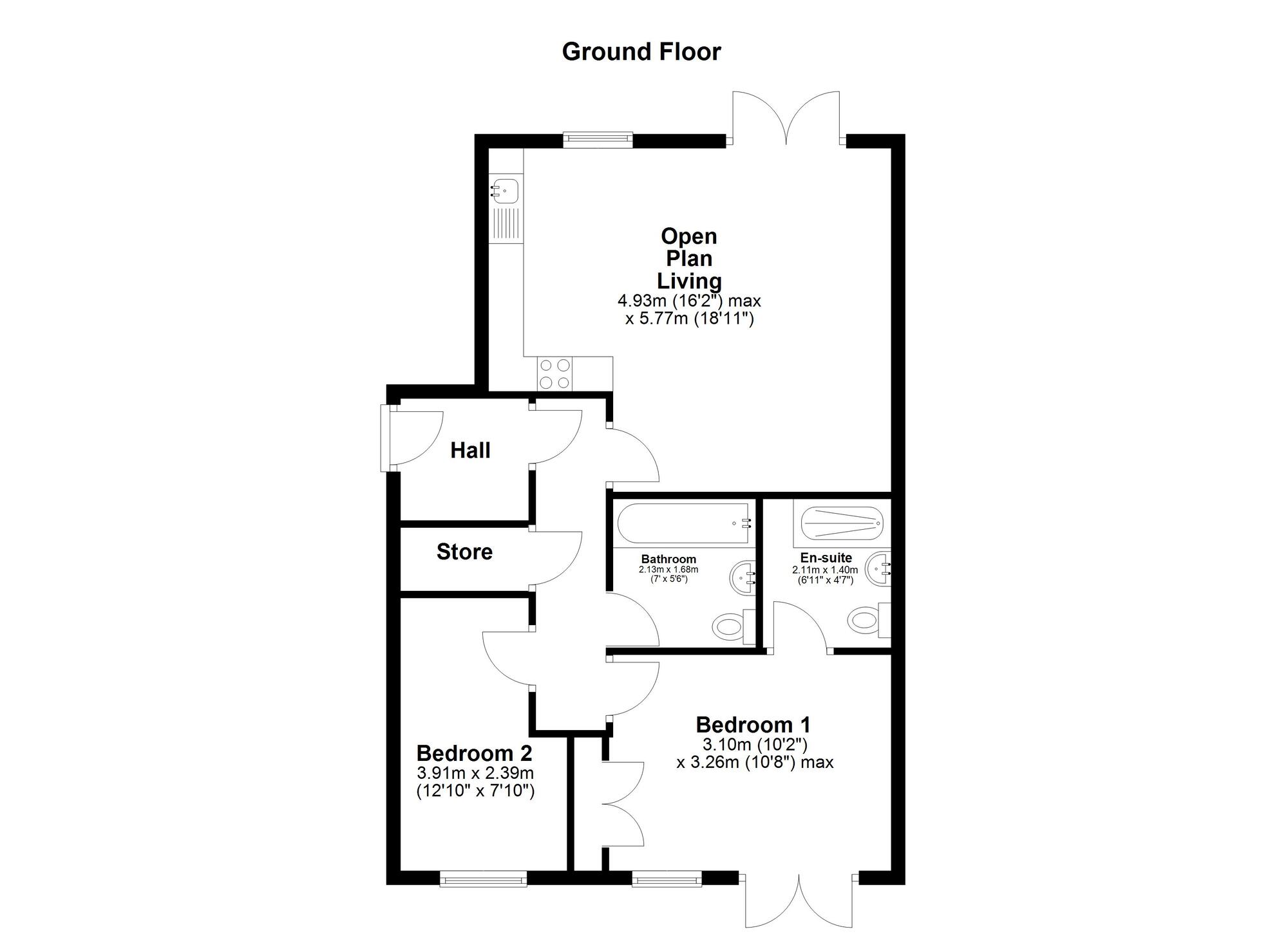 Floorplan of 2 bedroom  Flat for sale, Nairn Close, Sunderland, Tyne and Wear, SR4