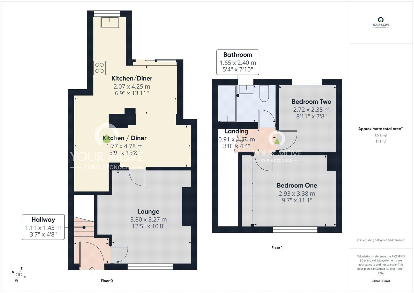 Floorplan of 2 bedroom Semi Detached House to rent, Capetown Road, Sunderland, Tyne and Wear, SR5