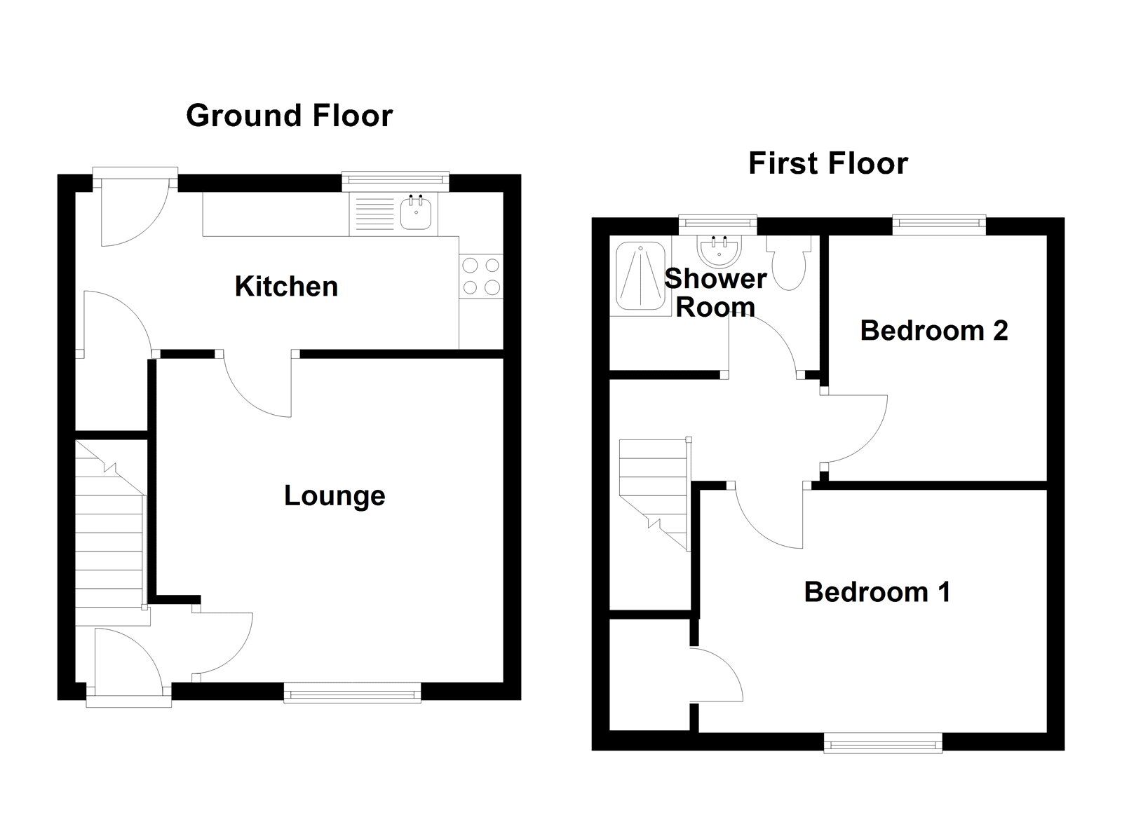 Floorplan of 2 bedroom Mid Terrace House to rent, Tanfield Road, Sunderland, Tyne and Wear, SR3