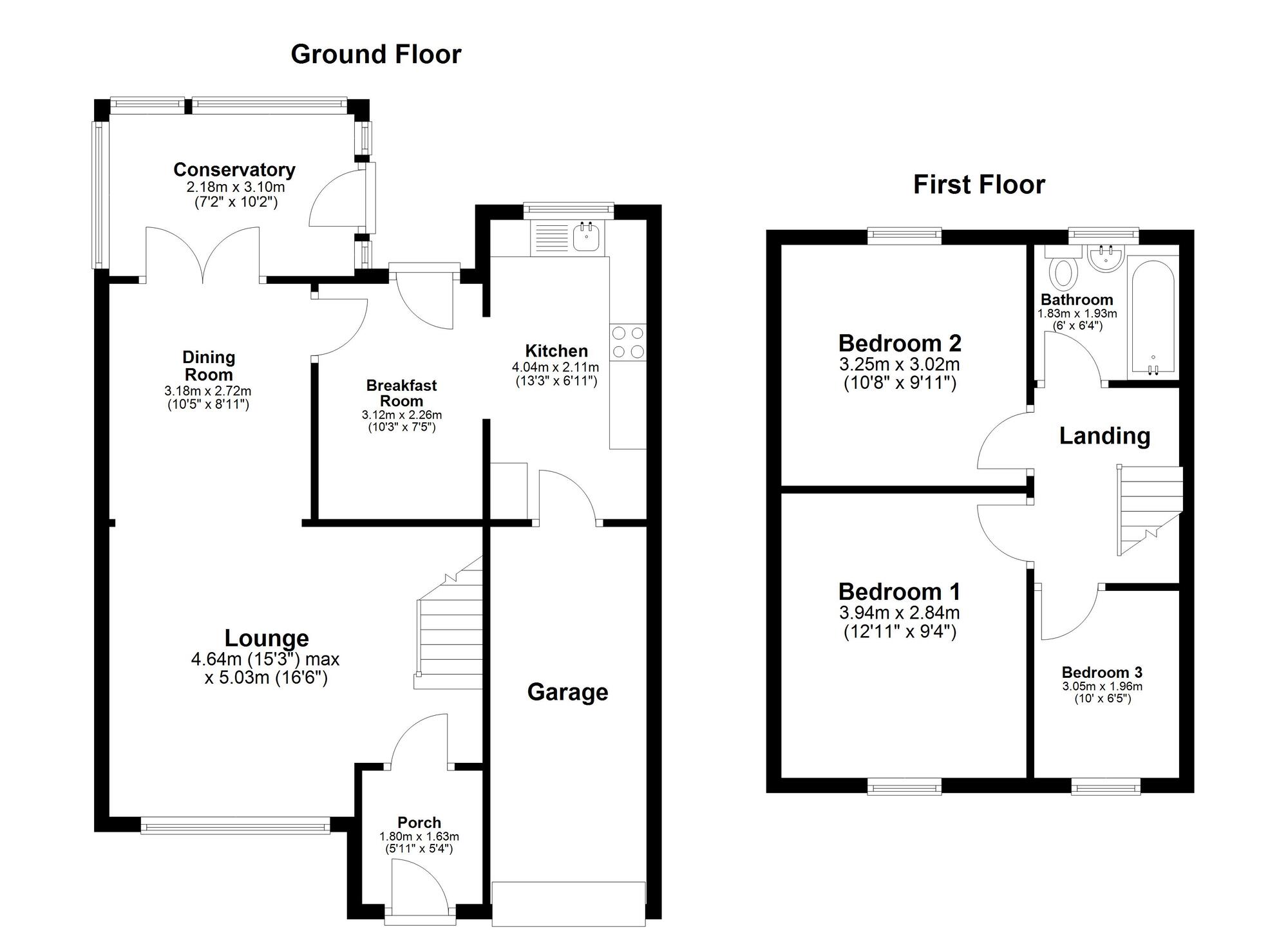 Floorplan of 3 bedroom Semi Detached House for sale, Melrose Avenue, Murton, Durham, SR7