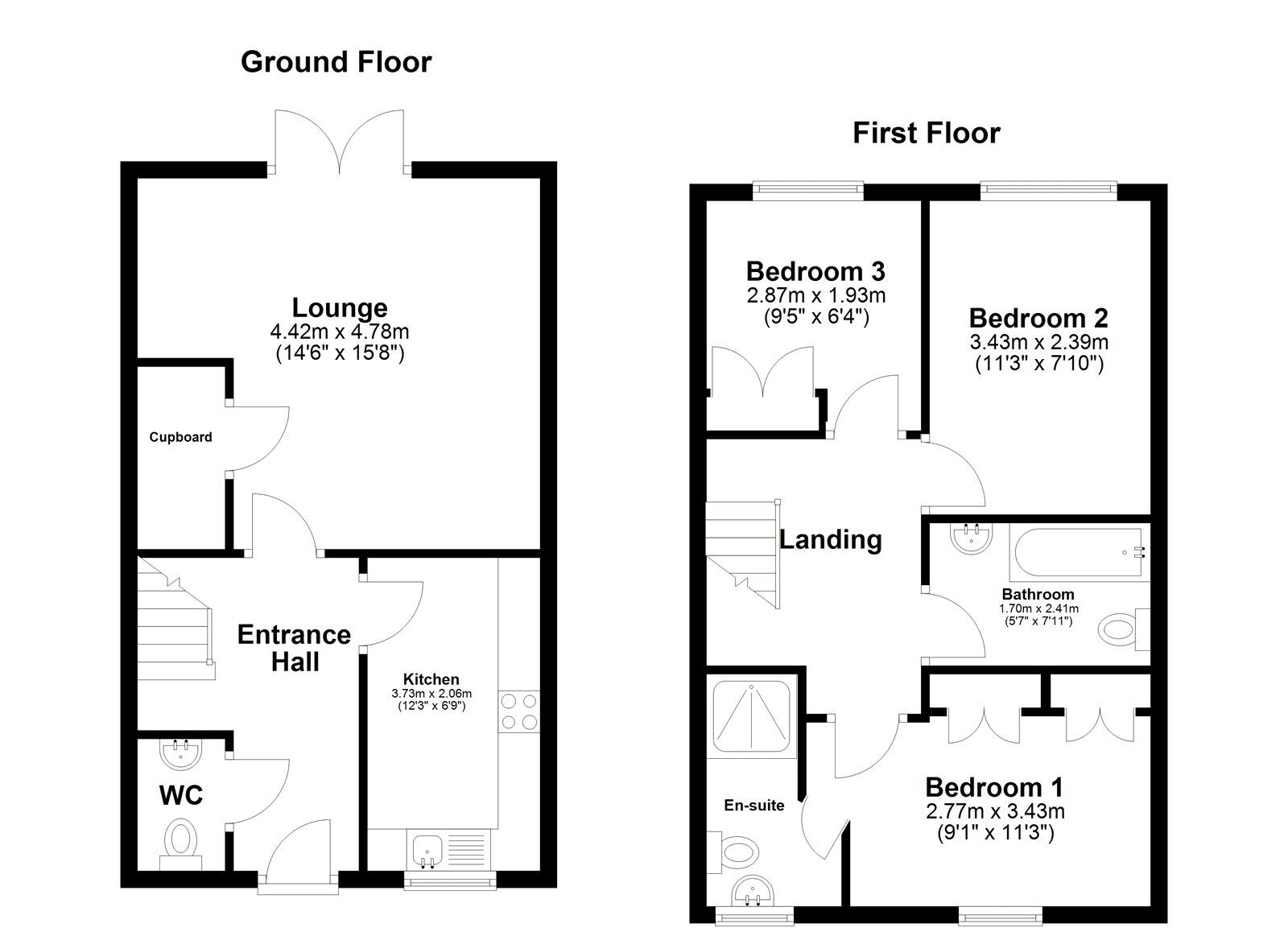 Floorplan of 3 bedroom Mid Terrace House for sale, Kineton Way, Sunderland, Tyne and Wear, SR2