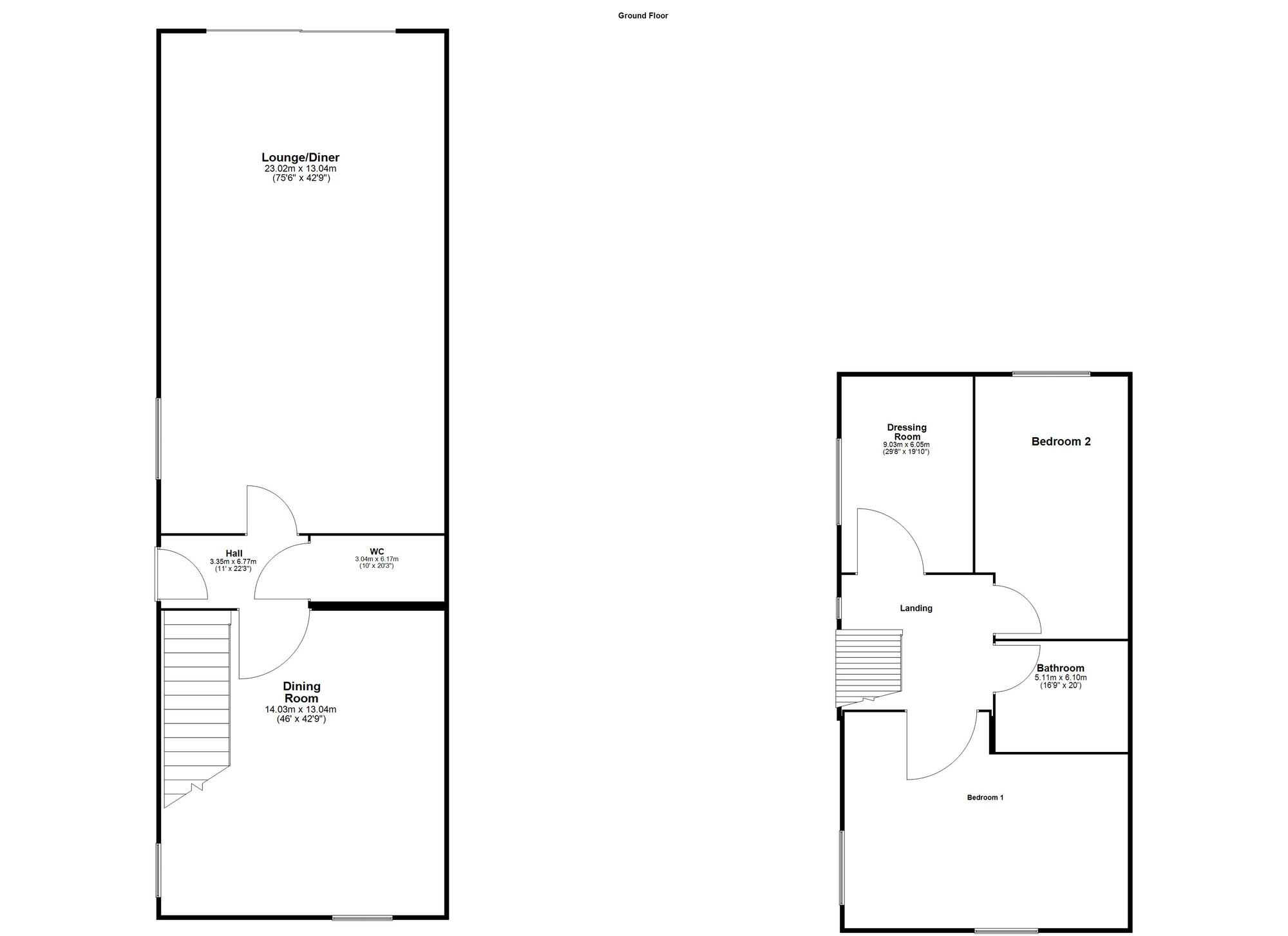 Floorplan of 2 bedroom Semi Detached House to rent, Forest Road, Sunderland, Tyne and Wear, SR4