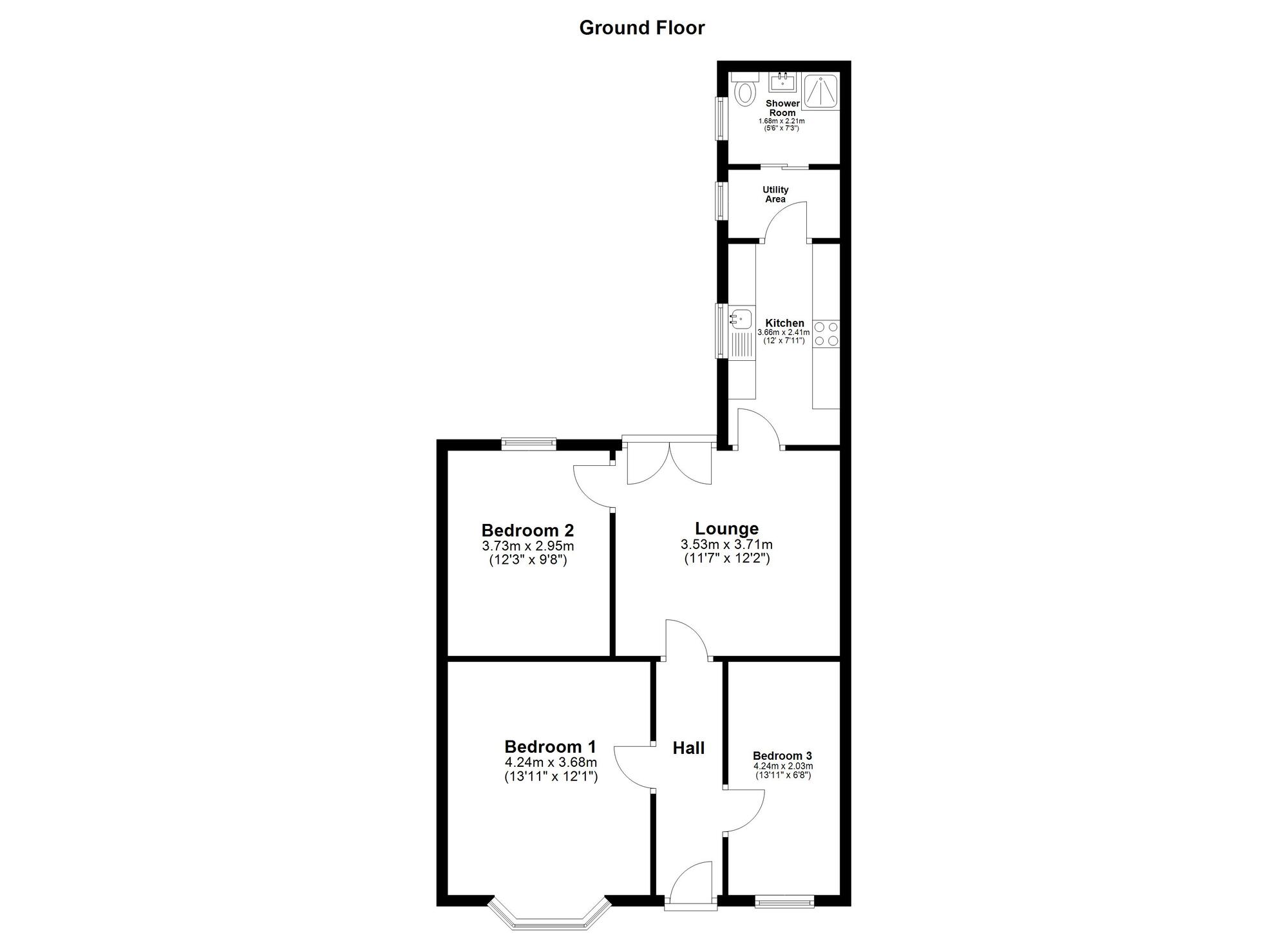 Floorplan of 3 bedroom Mid Terrace House for sale, Hartington Street, Sunderland, Tyne and Wear, SR6