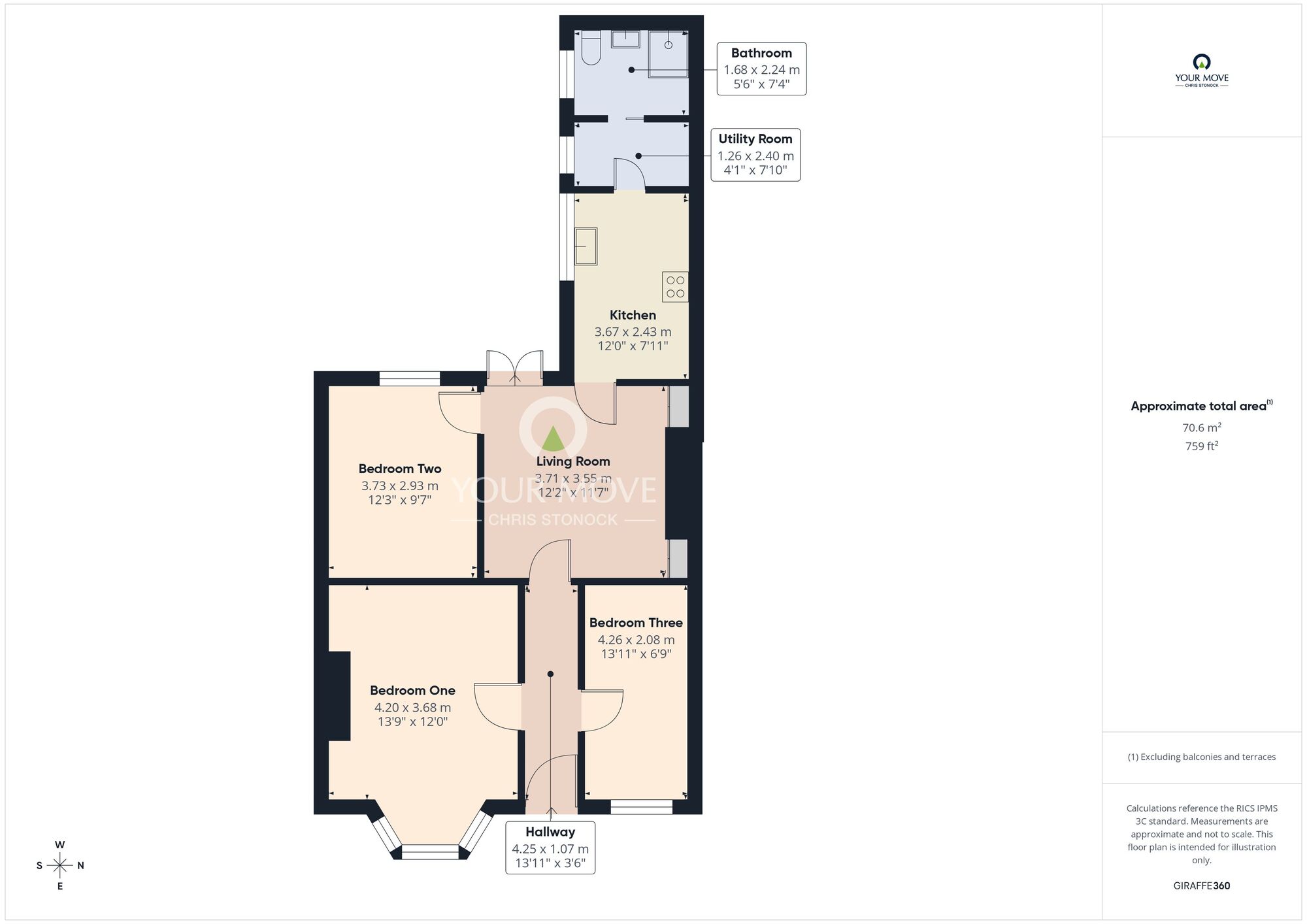 Floorplan of 3 bedroom Mid Terrace House for sale, Hartington Street, Sunderland, Tyne and Wear, SR6