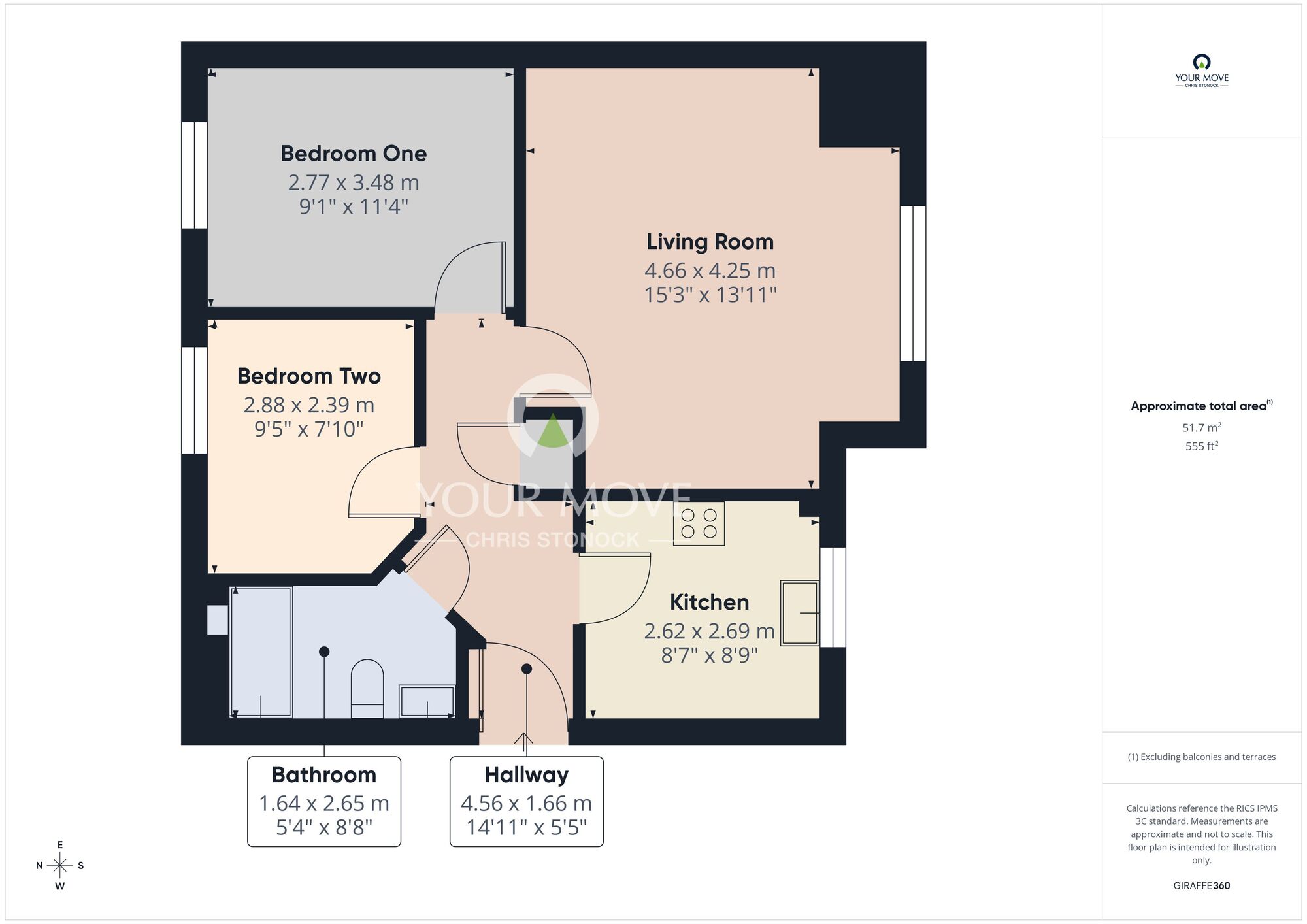 Floorplan of 2 bedroom Flat for sale, Grenaby Way, Murton, Durham, SR7