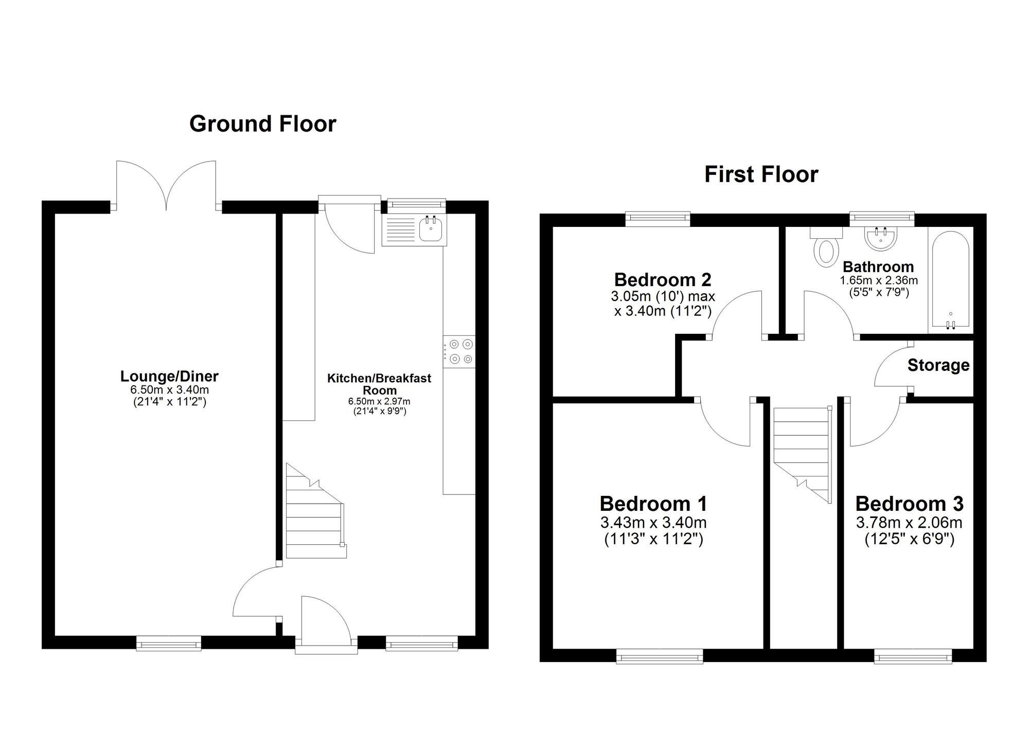 Floorplan of 3 bedroom Semi Detached House for sale, Westminster Crescent, Hebburn, Tyne and Wear, NE31