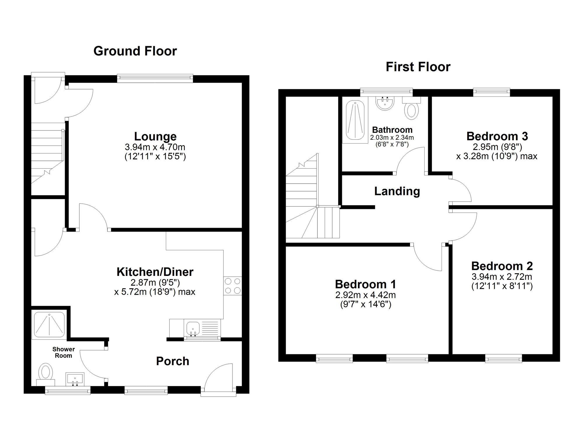 Floorplan of 3 bedroom Semi Detached House for sale, Primate Road, Sunderland, Tyne and Wear, SR3