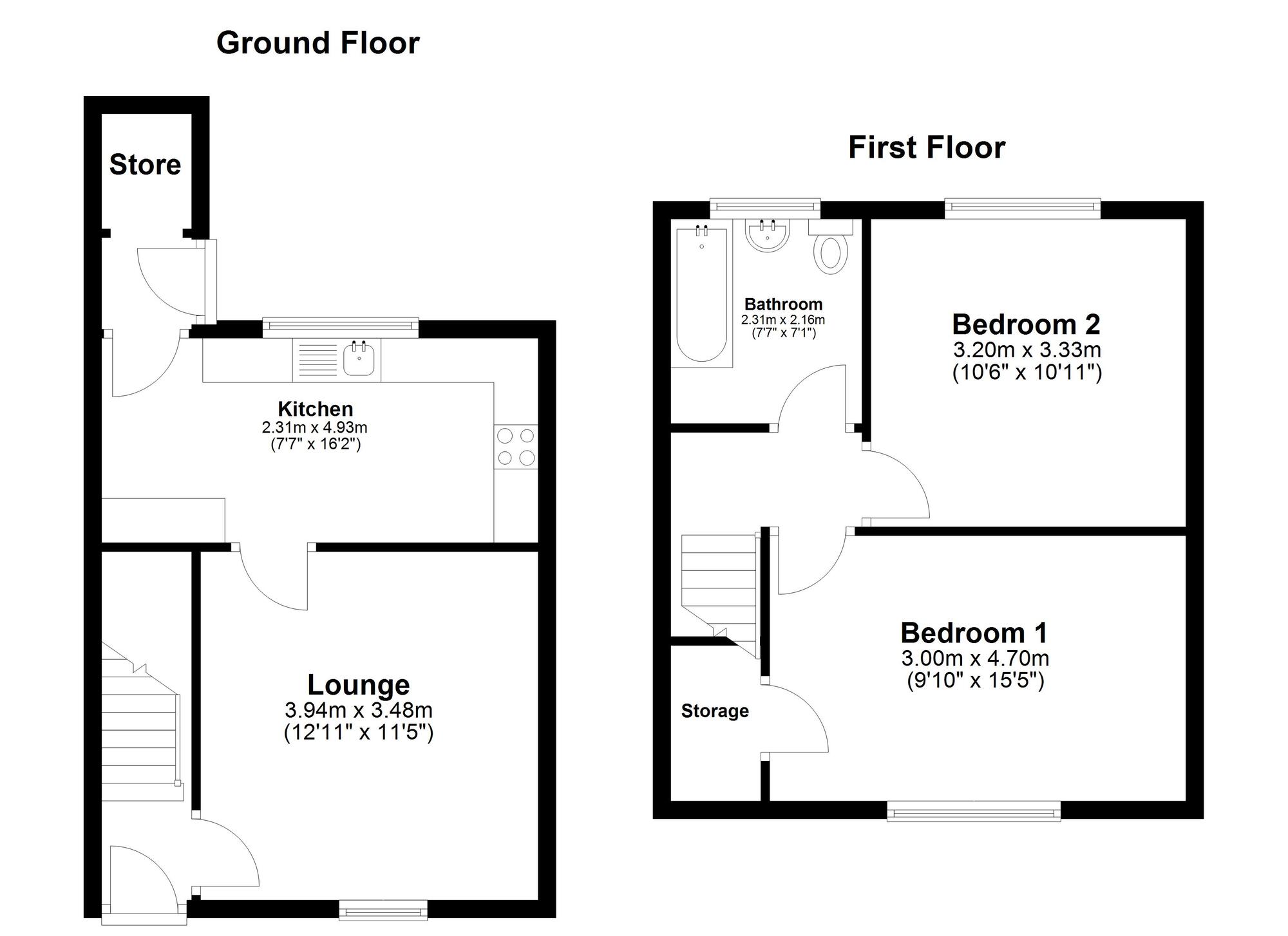 Floorplan of 2 bedroom Semi Detached House for sale, Shaftesbury Crescent, Sunderland, Tyne and Wear, SR3