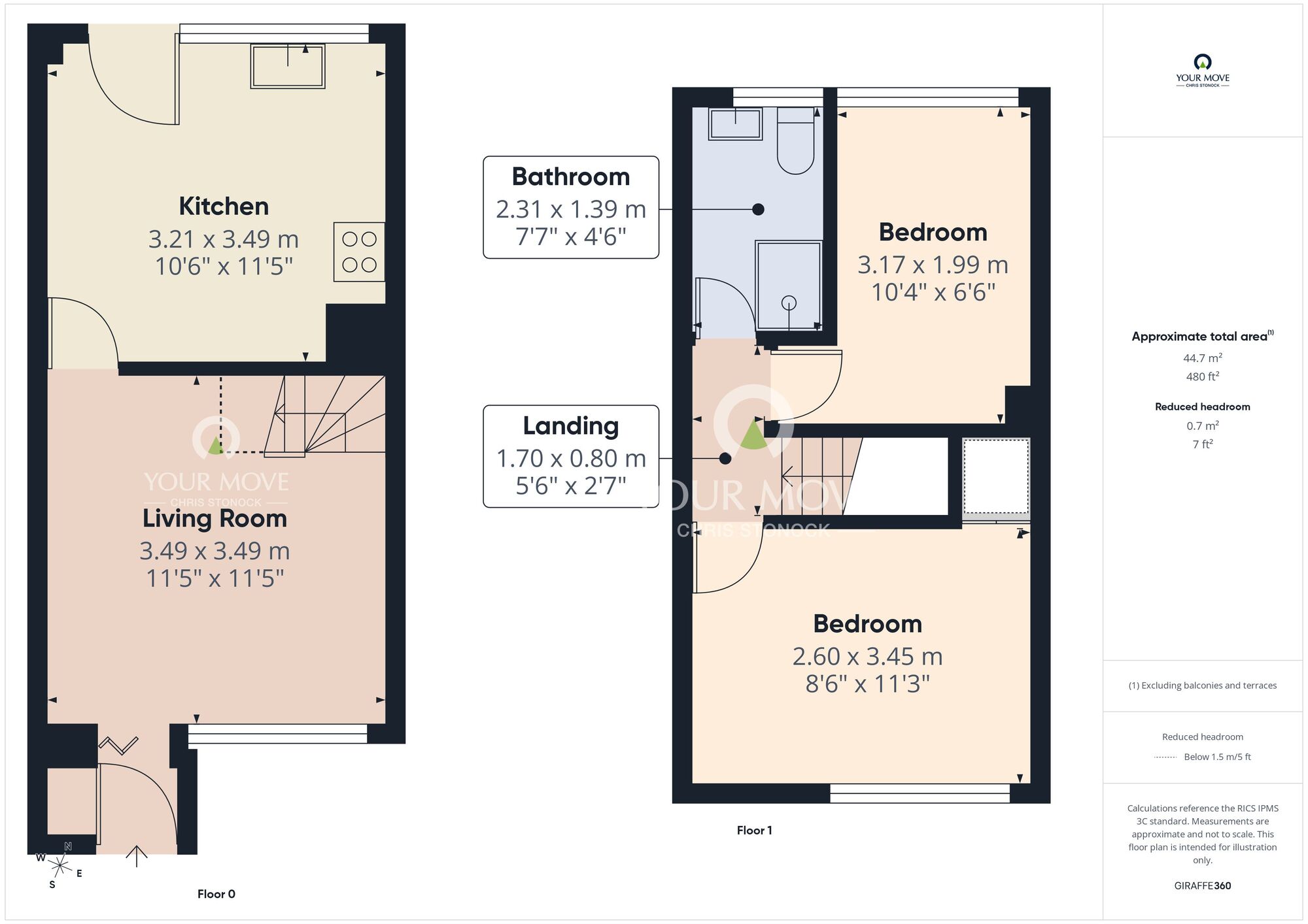 Floorplan of 2 bedroom Mid Terrace House for sale, Skipsea View, Sunderland, Tyne and Wear, SR2