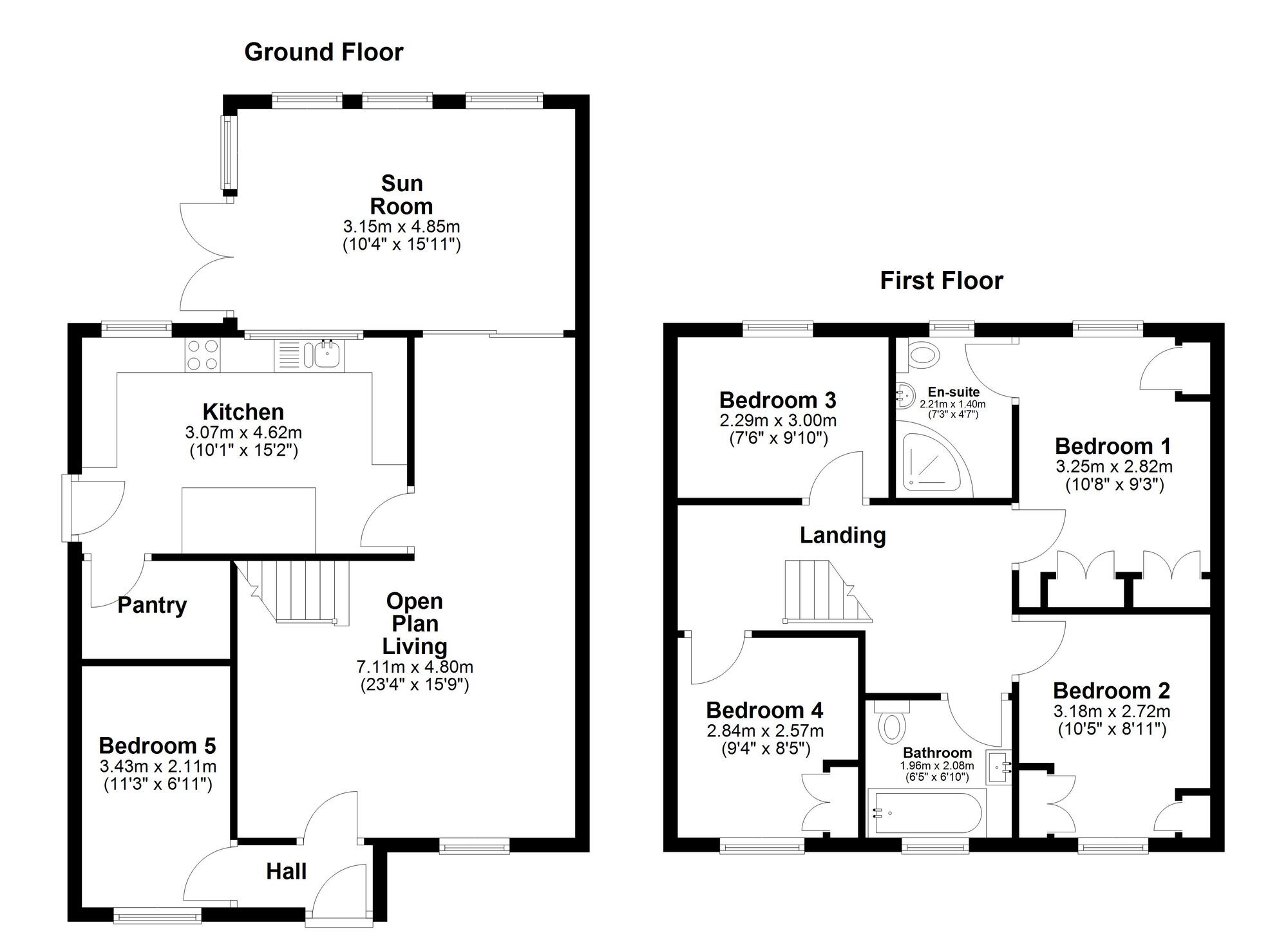 Floorplan of 5 bedroom Detached House for sale, Heathfield, Sunderland, Tyne and Wear, SR2