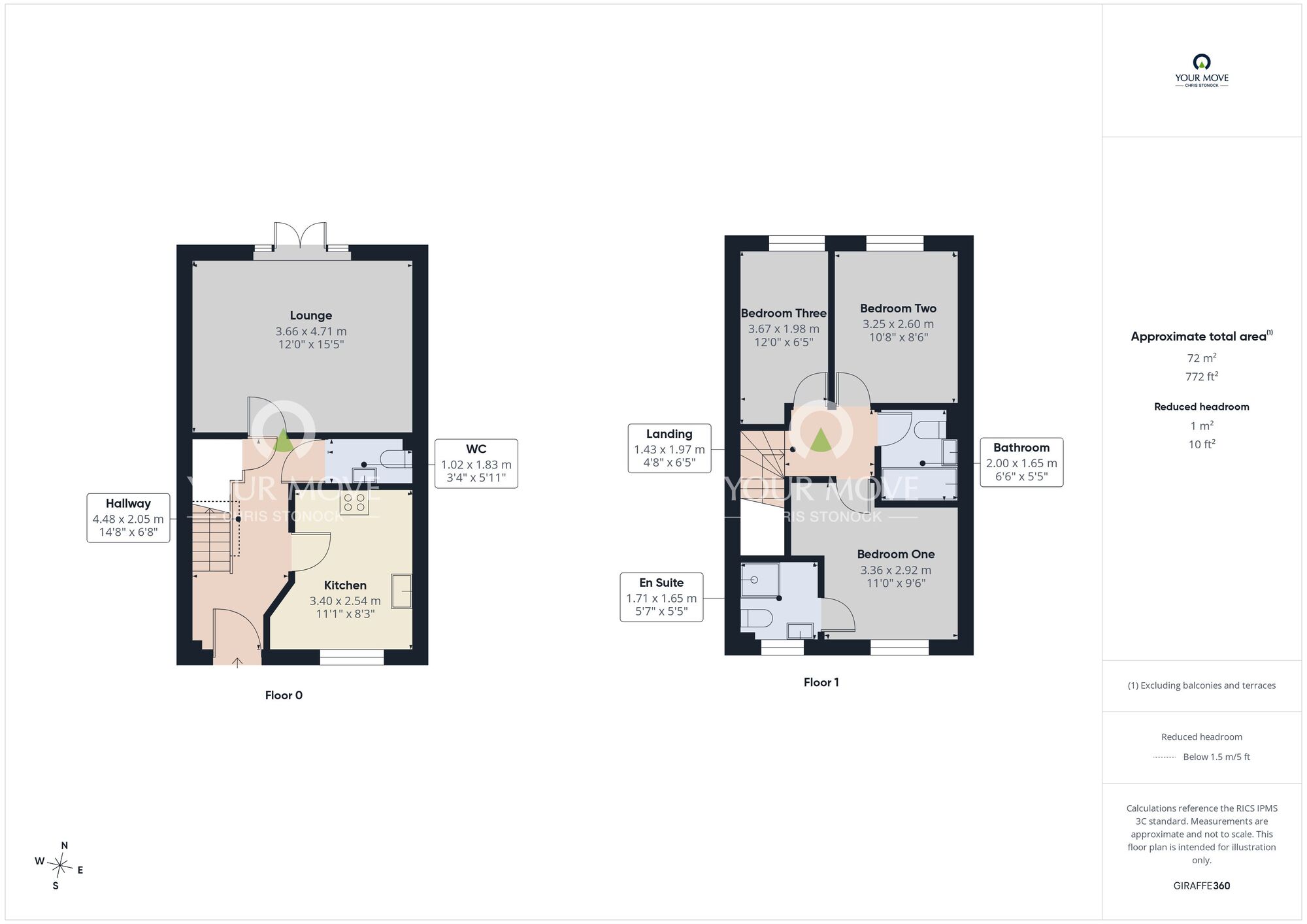 Floorplan of 3 bedroom Semi Detached House for sale, Monkton Lane, Hebburn, Tyne and Wear, NE31