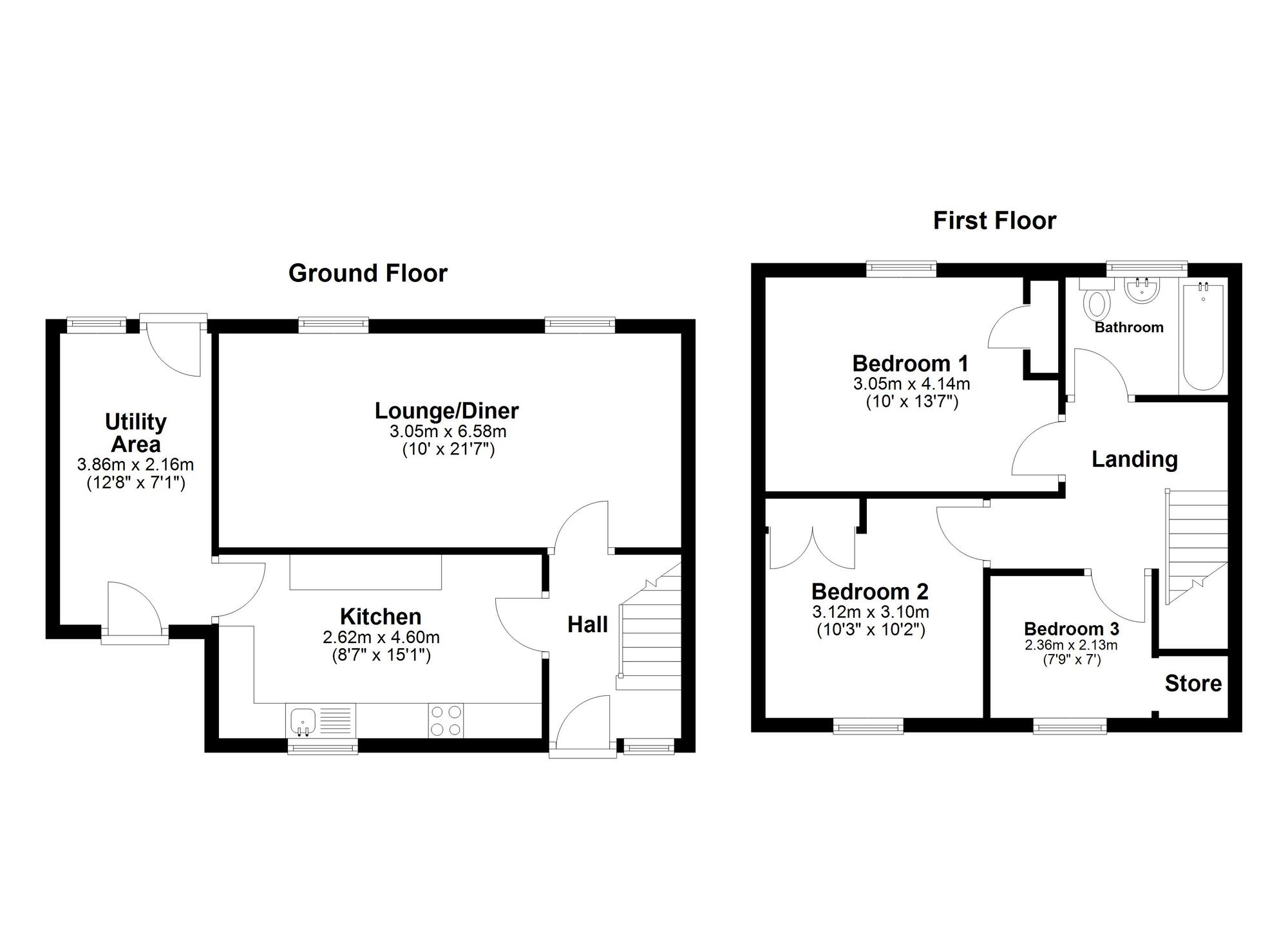 Floorplan of 3 bedroom Semi Detached House for sale, Simonside Road, Sunderland, Tyne and Wear, SR3