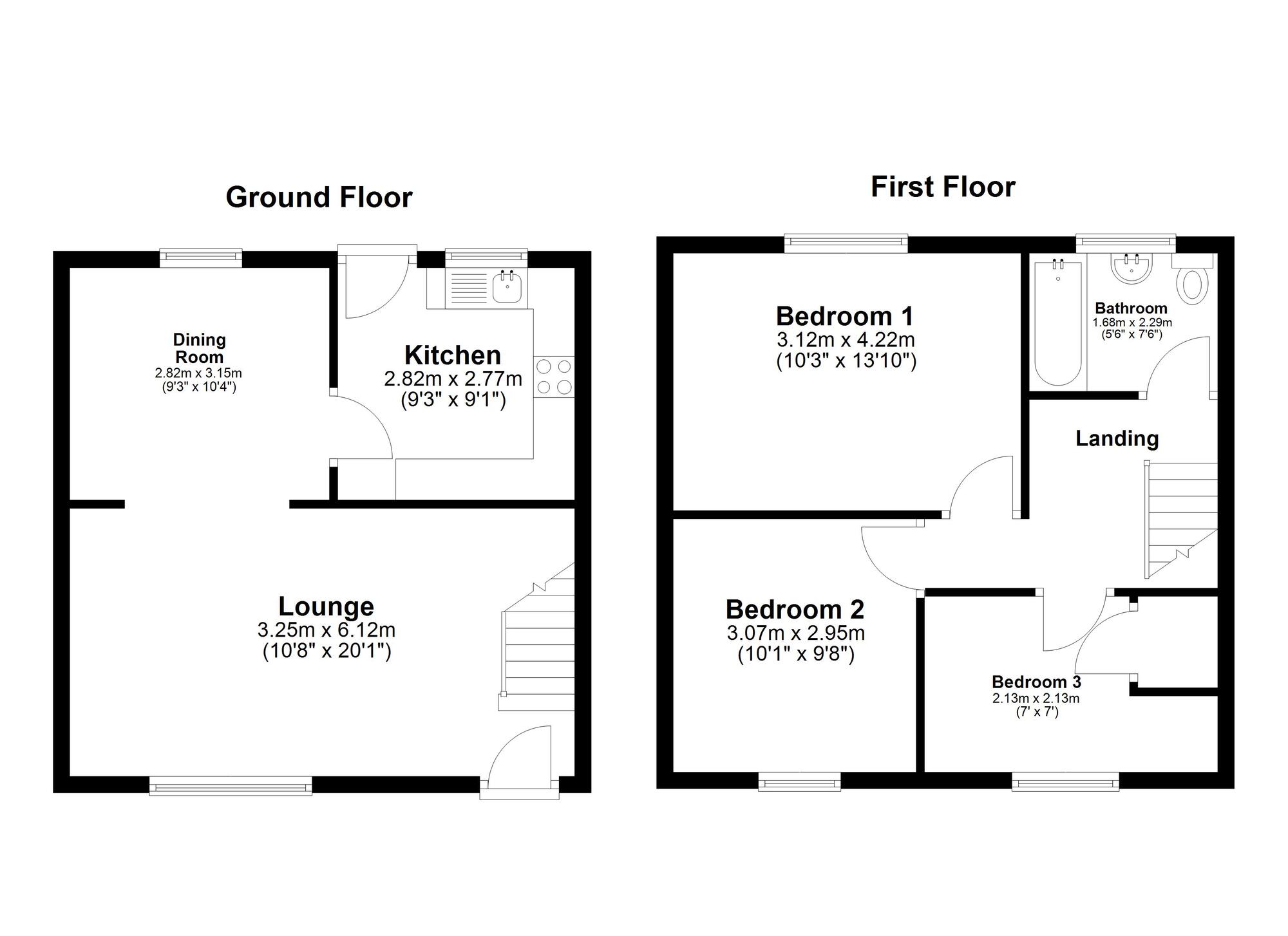 Floorplan of 3 bedroom Semi Detached House for sale, Cotswold Road, Sunderland, Tyne and Wear, SR5
