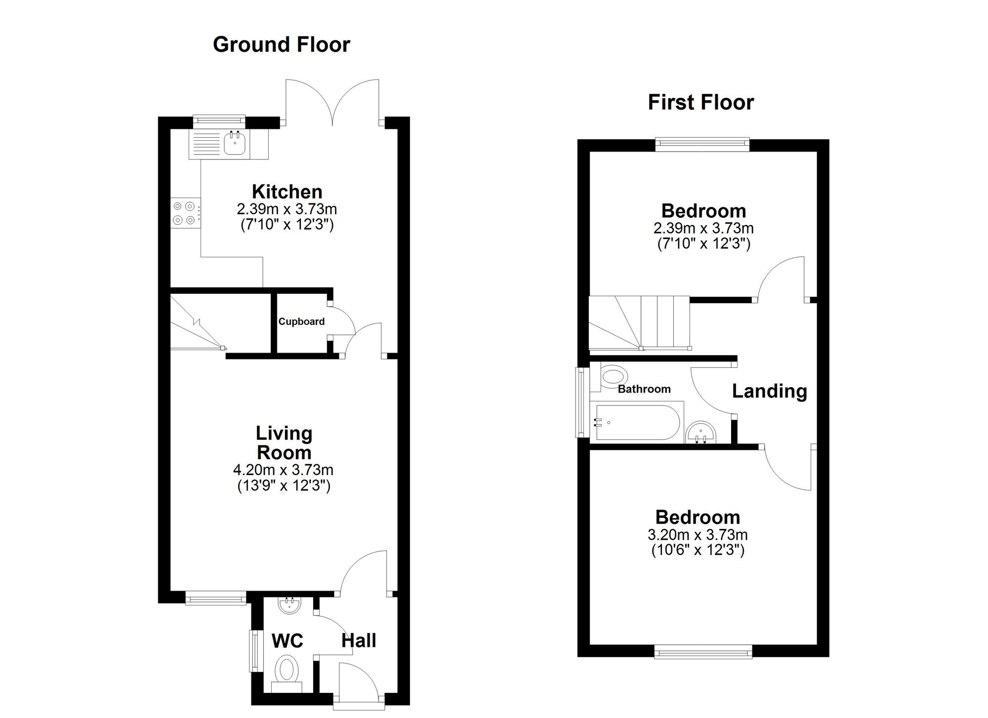 Floorplan of 2 bedroom Semi Detached House for sale, Forest Road, Sunderland, Tyne and Wear, SR4