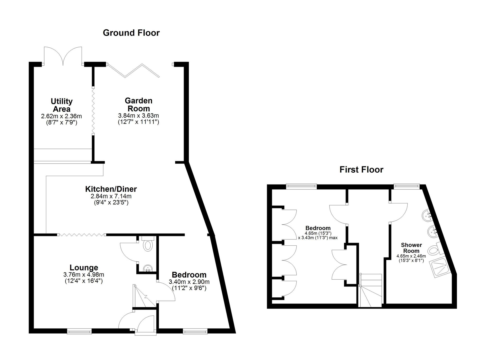 Floorplan of 2 bedroom Mid Terrace House for sale, The Bents, Sunderland, Tyne and Wear, SR6