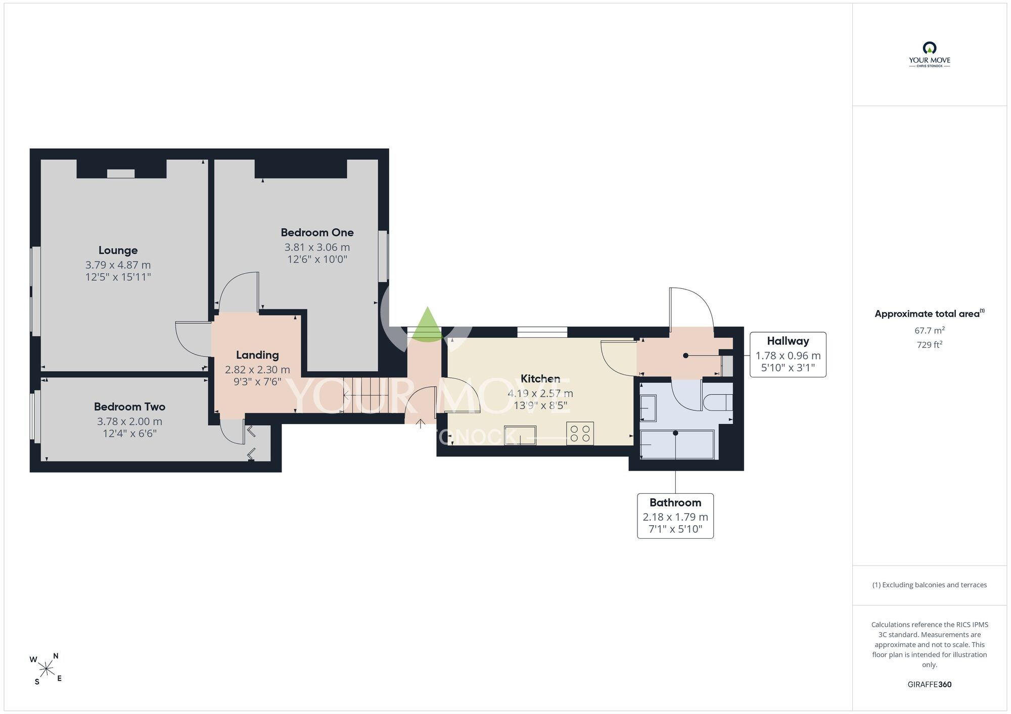 Floorplan of 2 bedroom Flat for sale, Elwin Terrace, Sunderland, Tyne and Wear, SR2