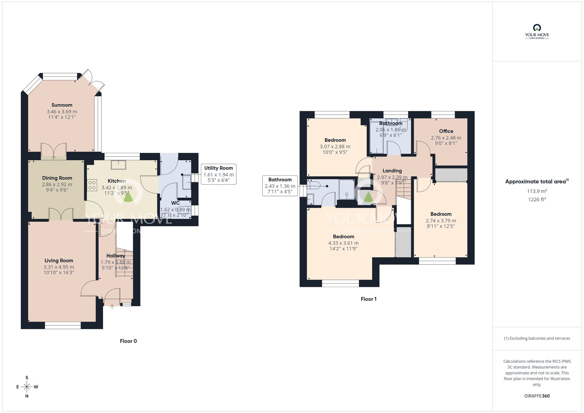 Floorplan of 4 bedroom Detached House for sale, Morton Close, Murton, Durham, SR7