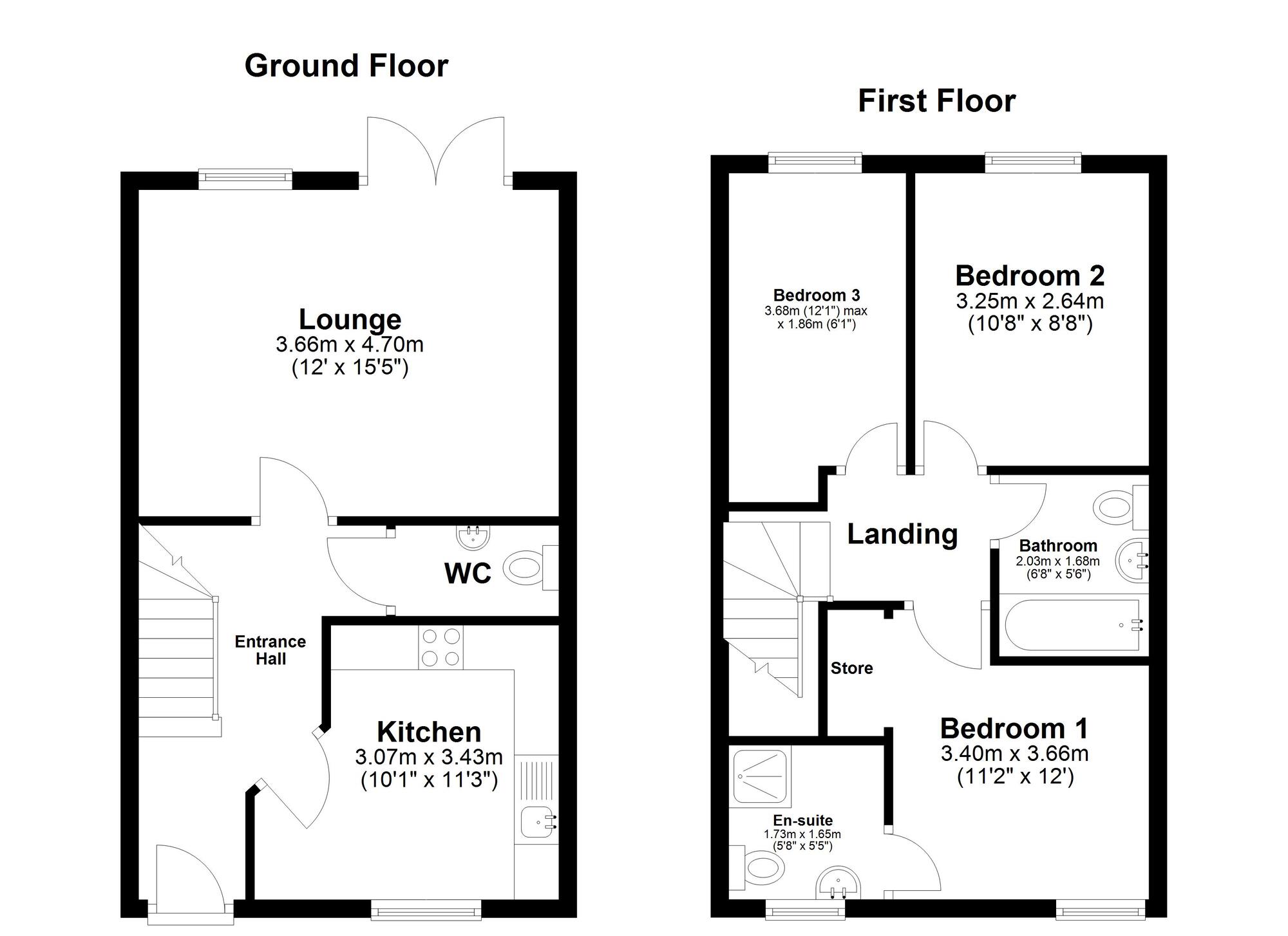 Floorplan of 3 bedroom Semi Detached House for sale, Scarcroft Close, Sunderland, Tyne and Wear, SR3