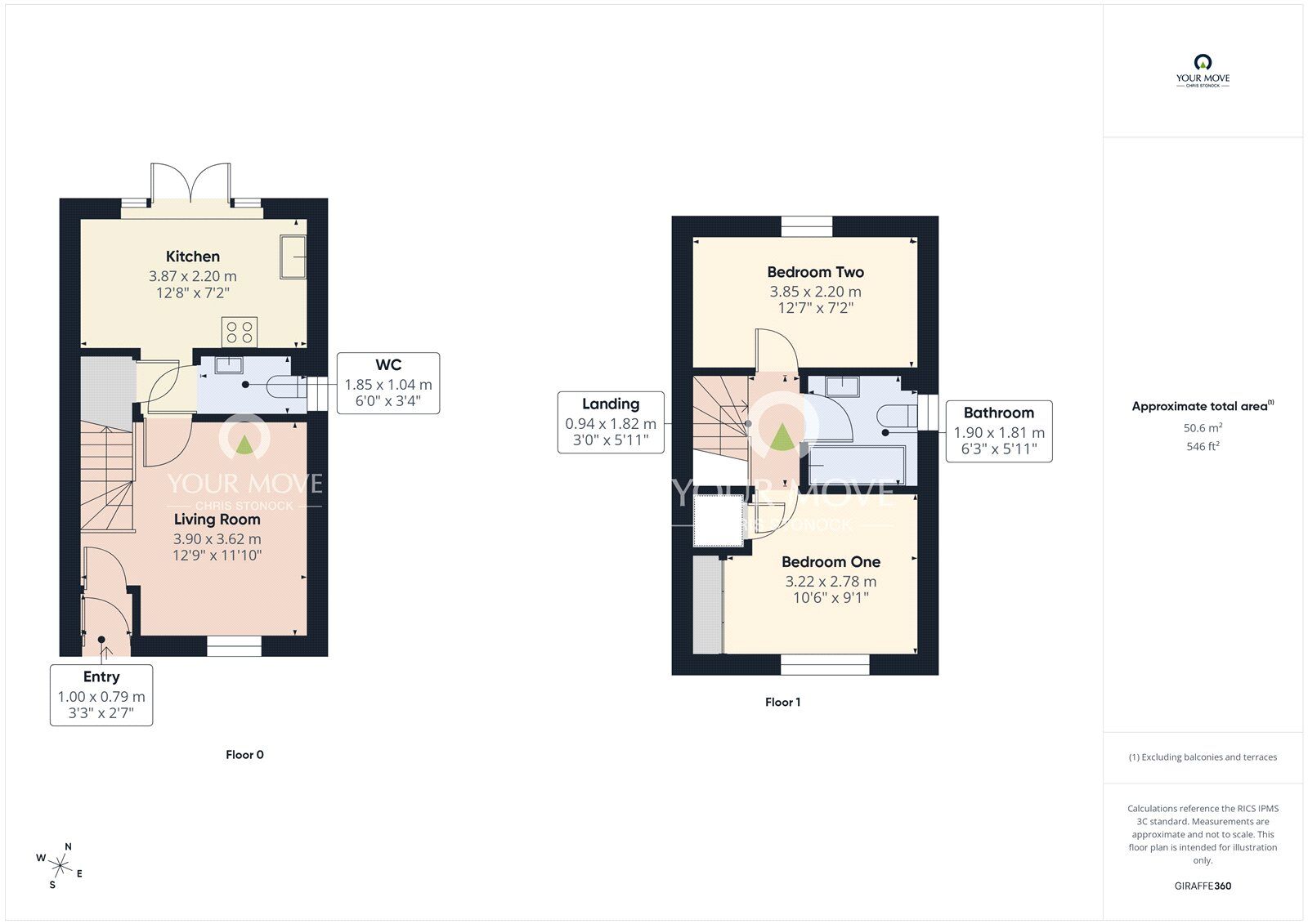 Floorplan of 2 bedroom Semi Detached House for sale, Ambrunes Close, Ryhope, Tyne and Wear, SR2