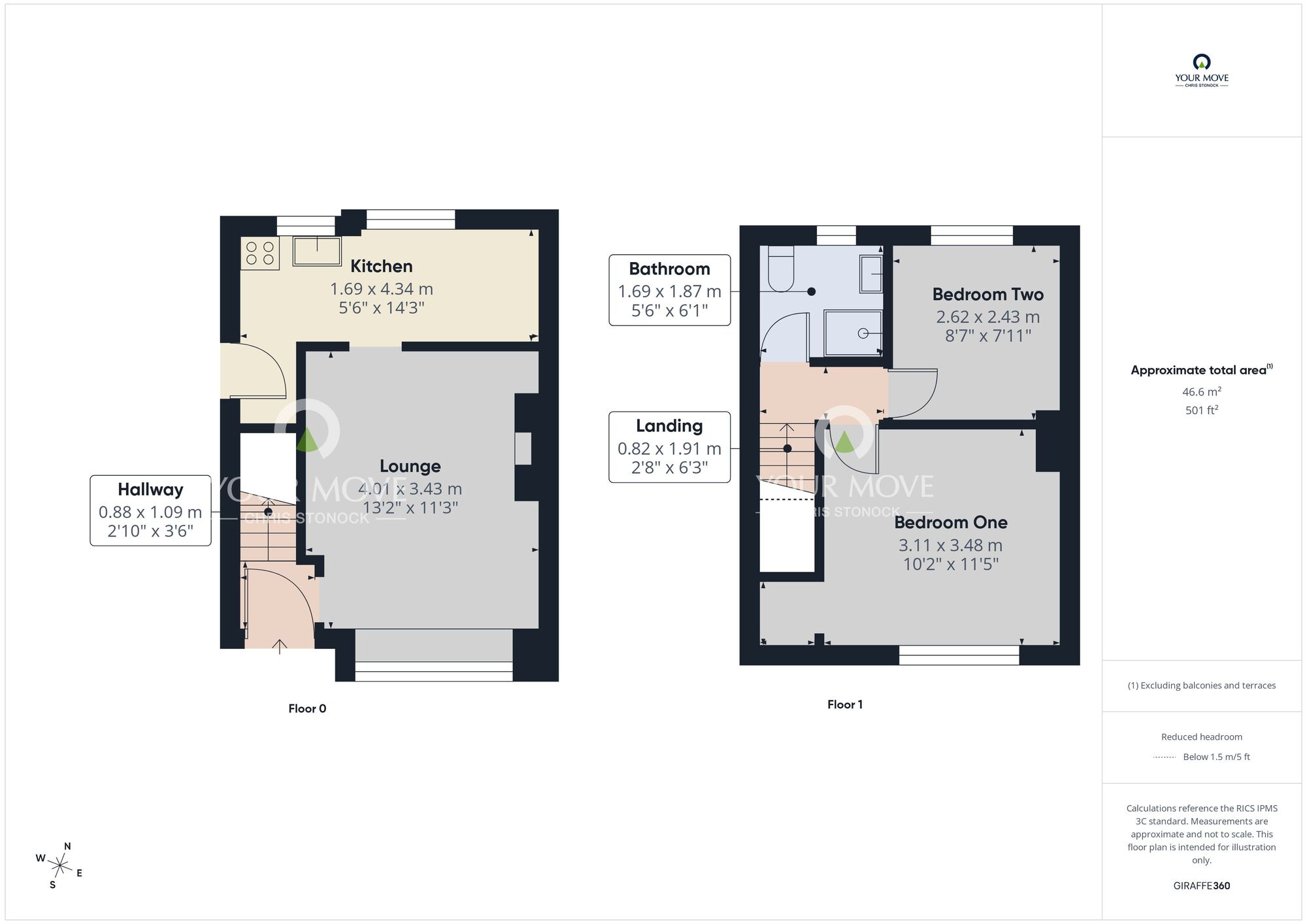 Floorplan of 2 bedroom Semi Detached House for sale, Galashiels Road, Sunderland, Tyne and Wear, SR4