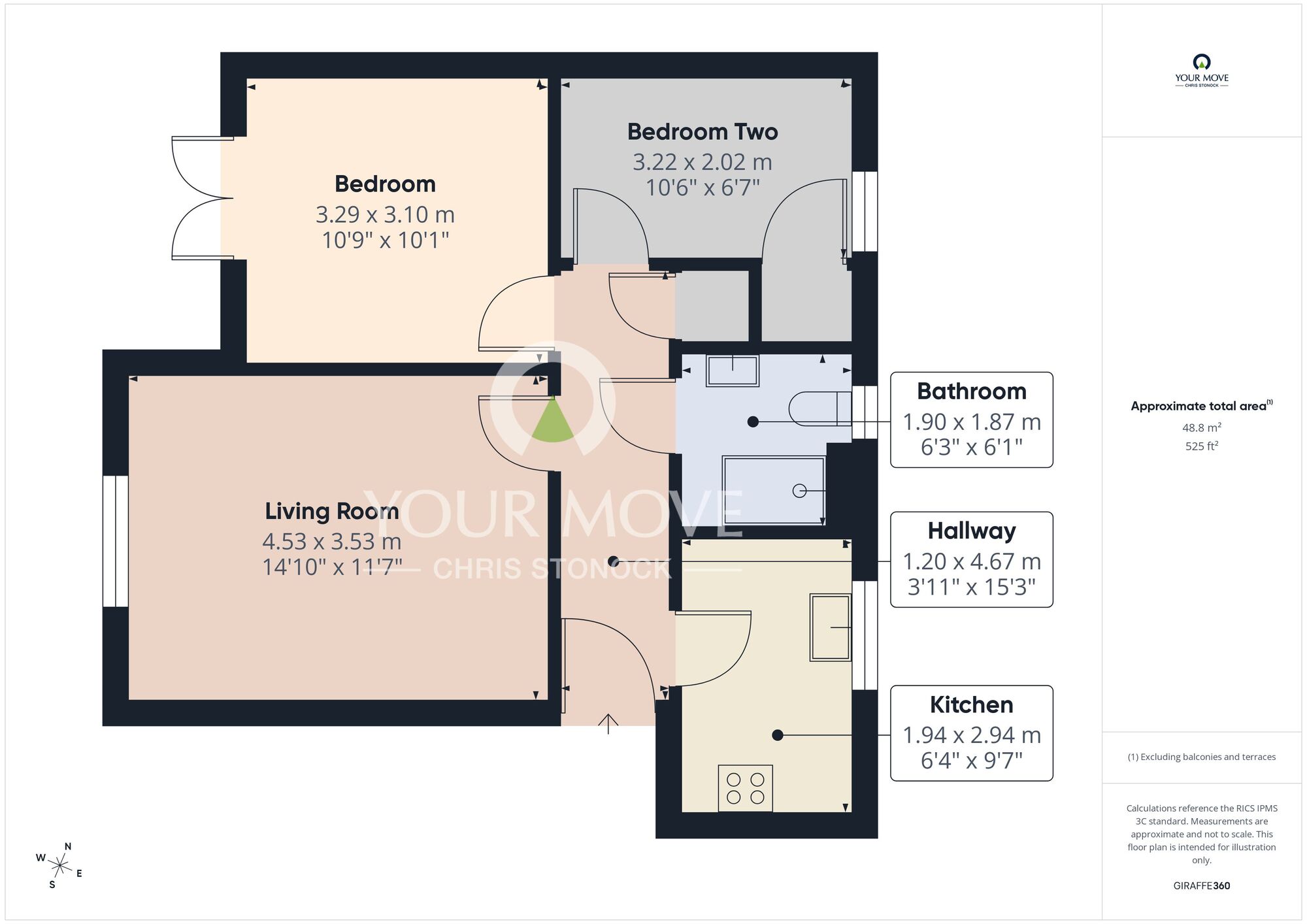 Floorplan of 2 bedroom Flat for sale, Albert Court, Sunderland, Tyne and Wear, SR2