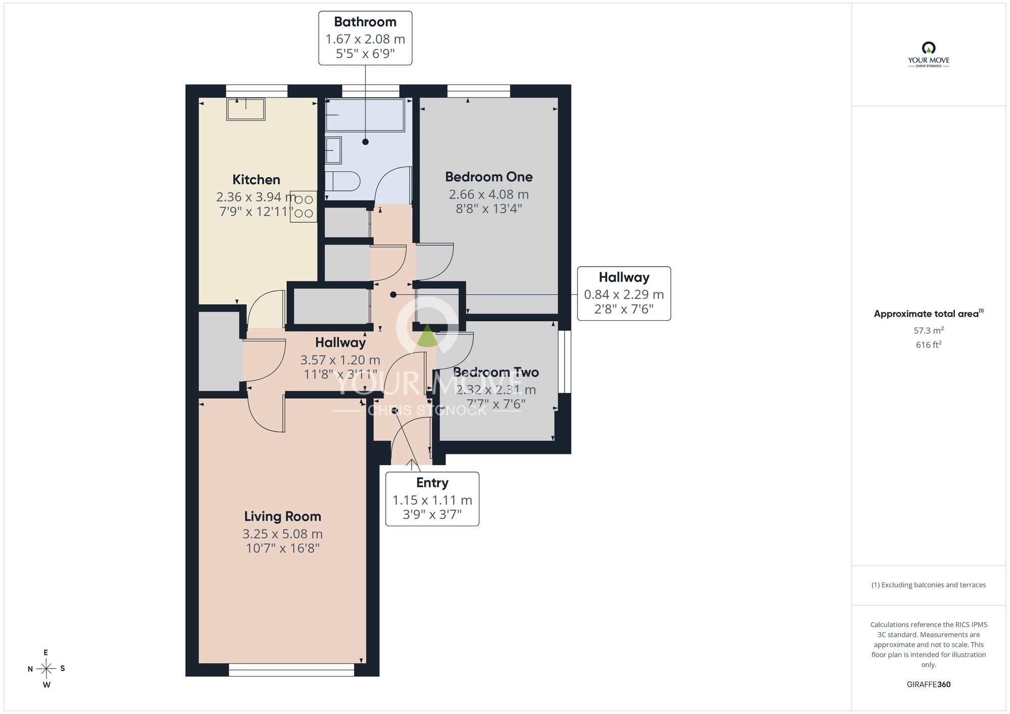 Floorplan of 2 bedroom Flat for sale, Preston Hill, Sunderland, Tyne and Wear, SR3
