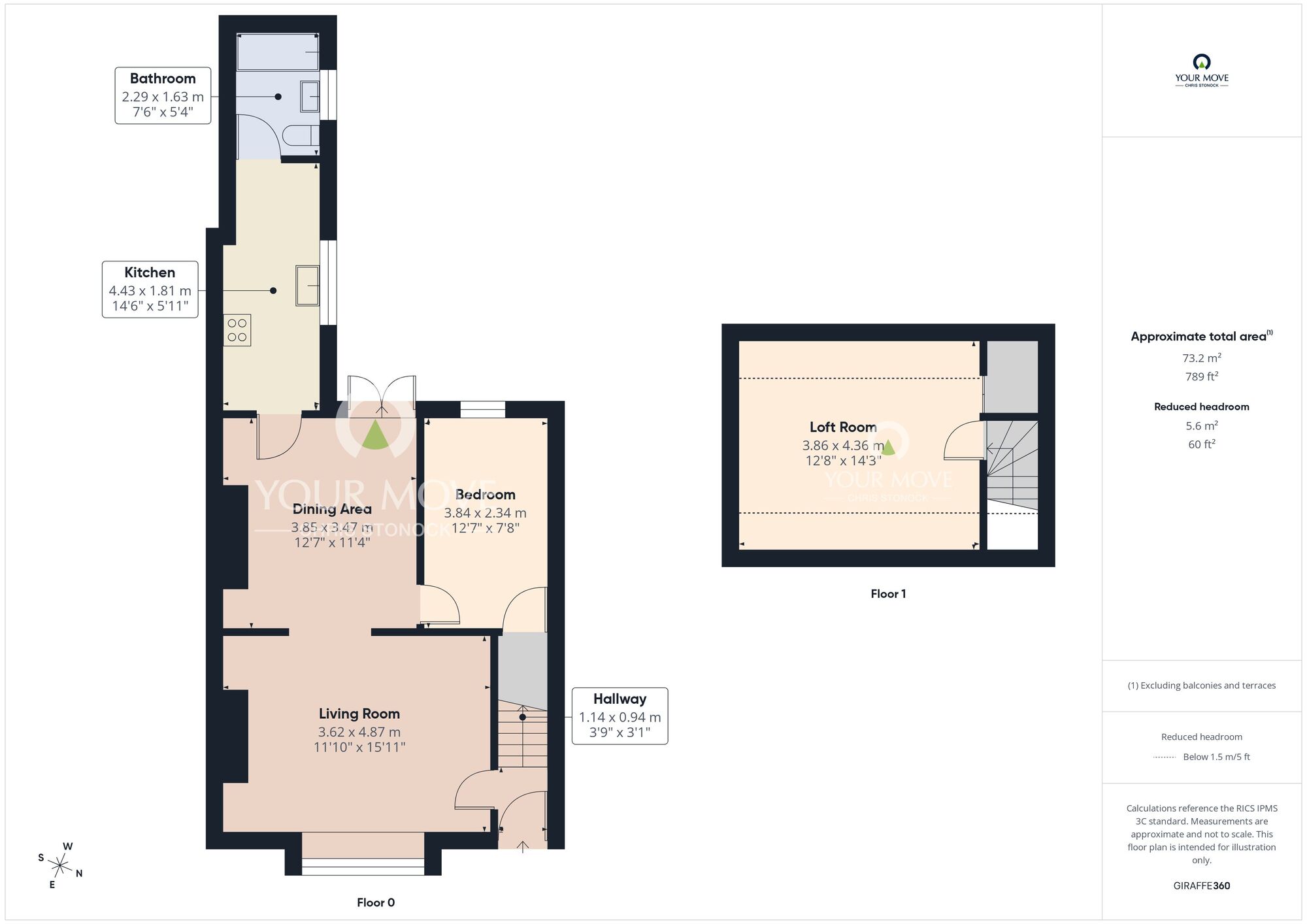 Floorplan of 1 bedroom Mid Terrace House for sale, Capulet Terrace, Sunderland, Tyne and Wear, SR2