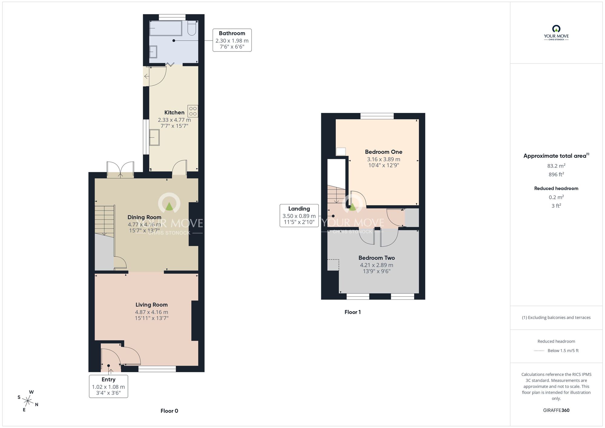 Floorplan of 2 bedroom Mid Terrace House for sale, Eglinton Street North, Sunderland, Tyne and Wear, SR5