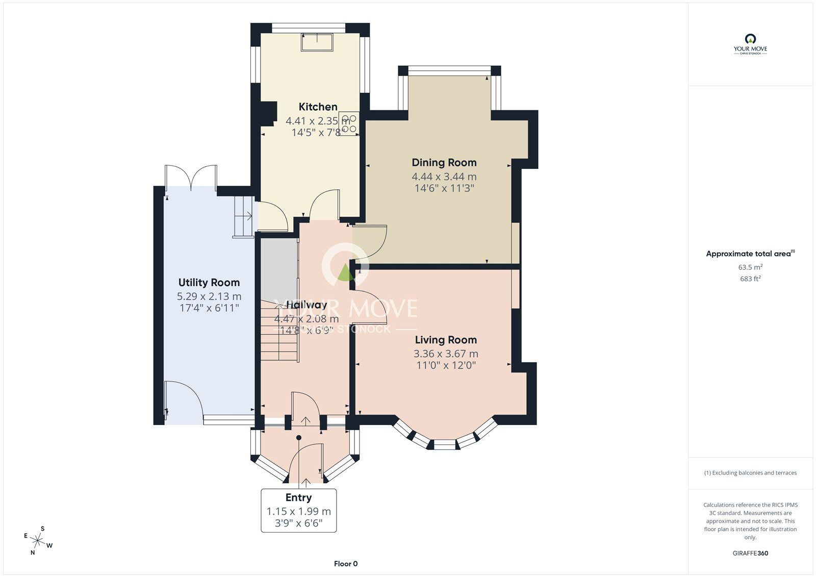 Floorplan of 3 bedroom Semi Detached House for sale, Fortrose Avenue, Sunderland, Tyne and Wear, SR3