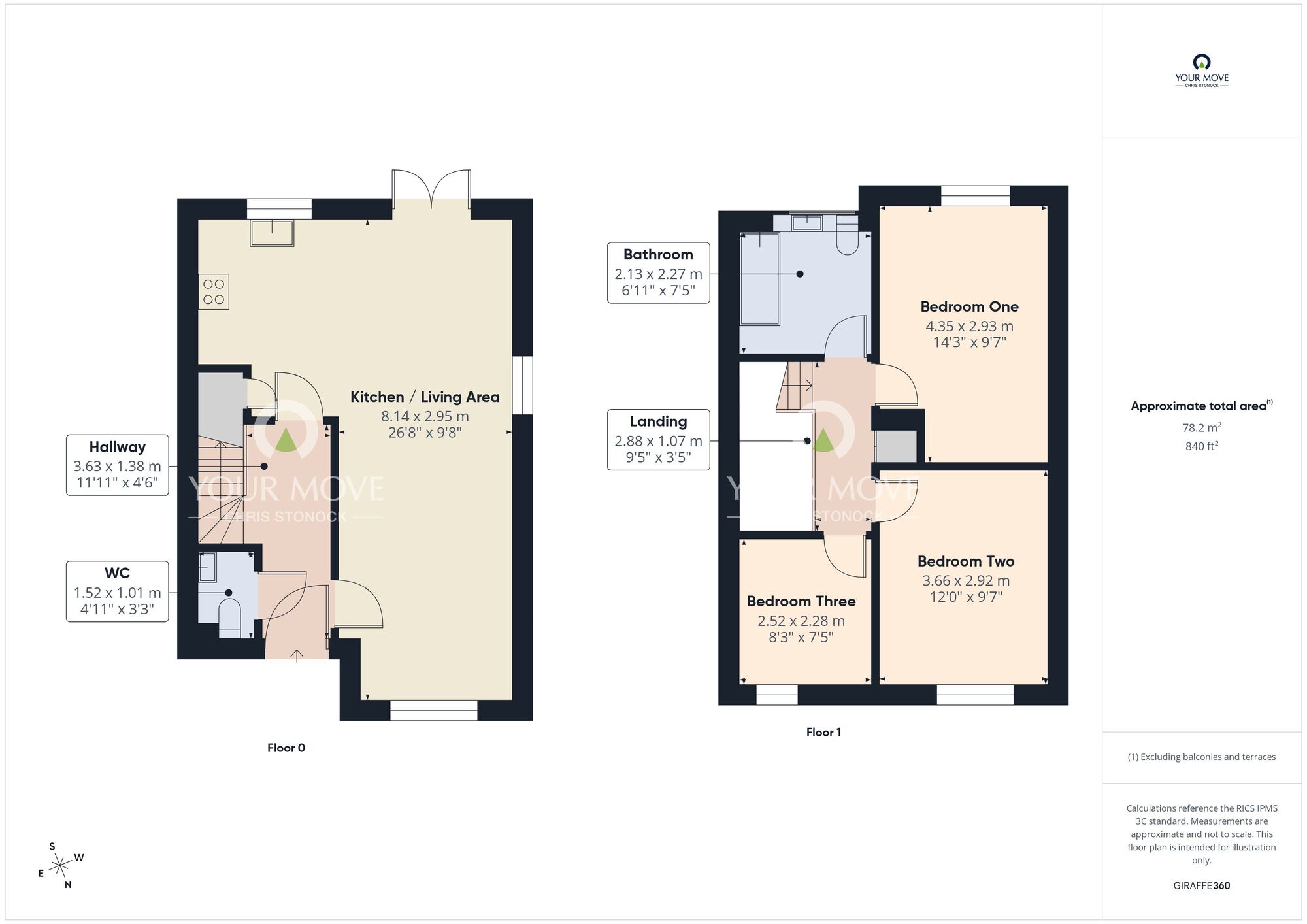 Floorplan of 3 bedroom Semi Detached House for sale, Redwing Walk, Hebburn, Tyne and Wear, NE31