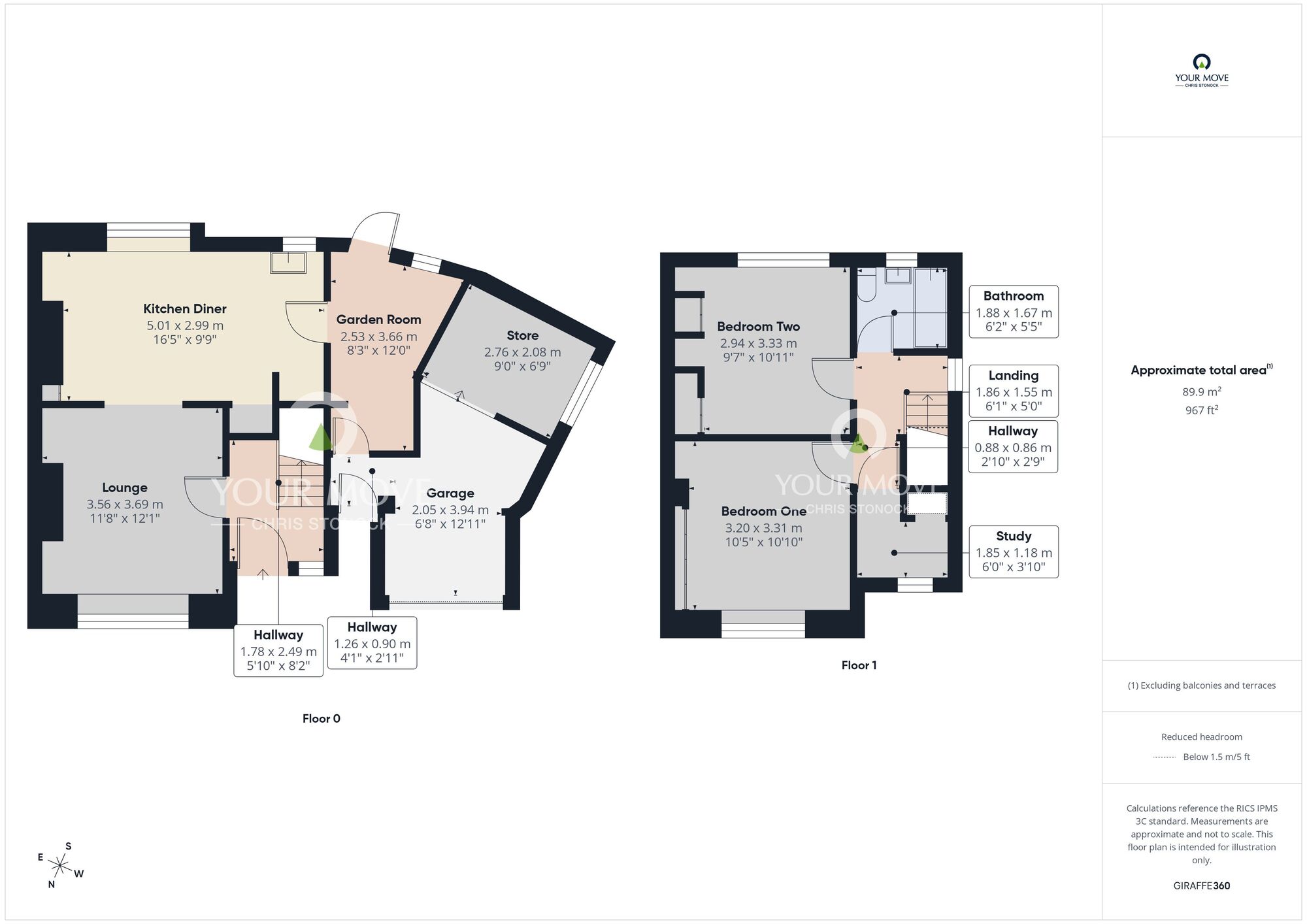 Floorplan of 2 bedroom Semi Detached House for sale, Runcorn, Sunderland, Tyne and Wear, SR2