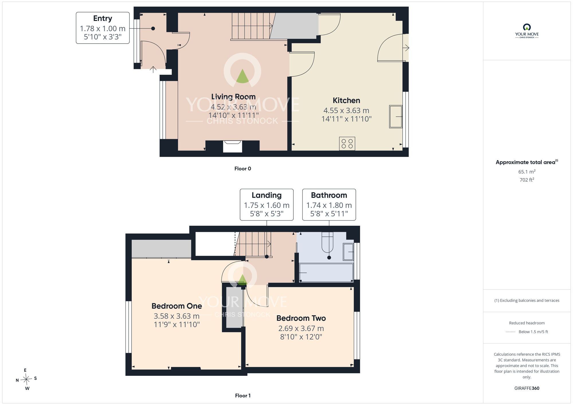 Floorplan of 2 bedroom Mid Terrace House for sale, Ferngrove, Jarrow, Tyne and Wear, NE32