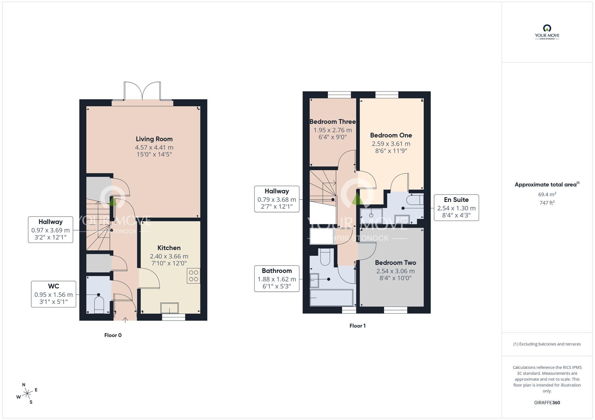 Floorplan of 3 bedroom Semi Detached House for sale, Portrush Drive, Hebburn, Tyne and Wear, NE31