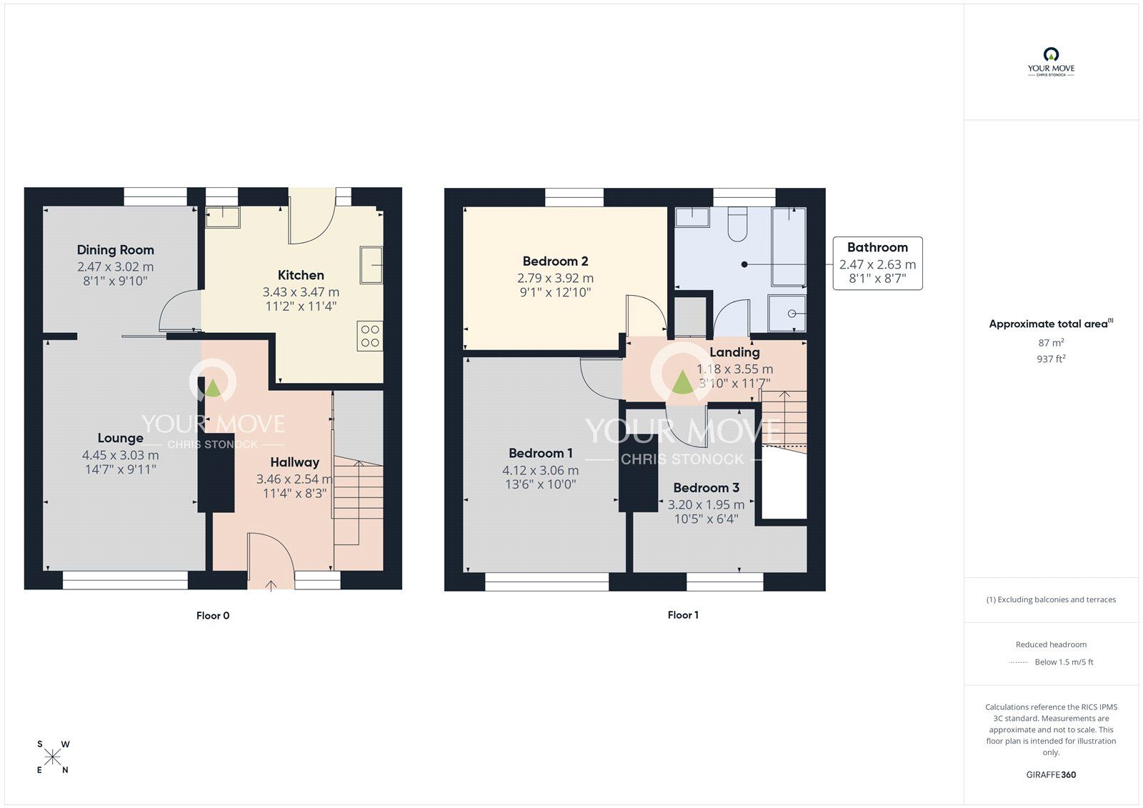 Floorplan of 3 bedroom End Terrace House for sale, Birtley Avenue, Sunderland, Tyne and Wear, SR5