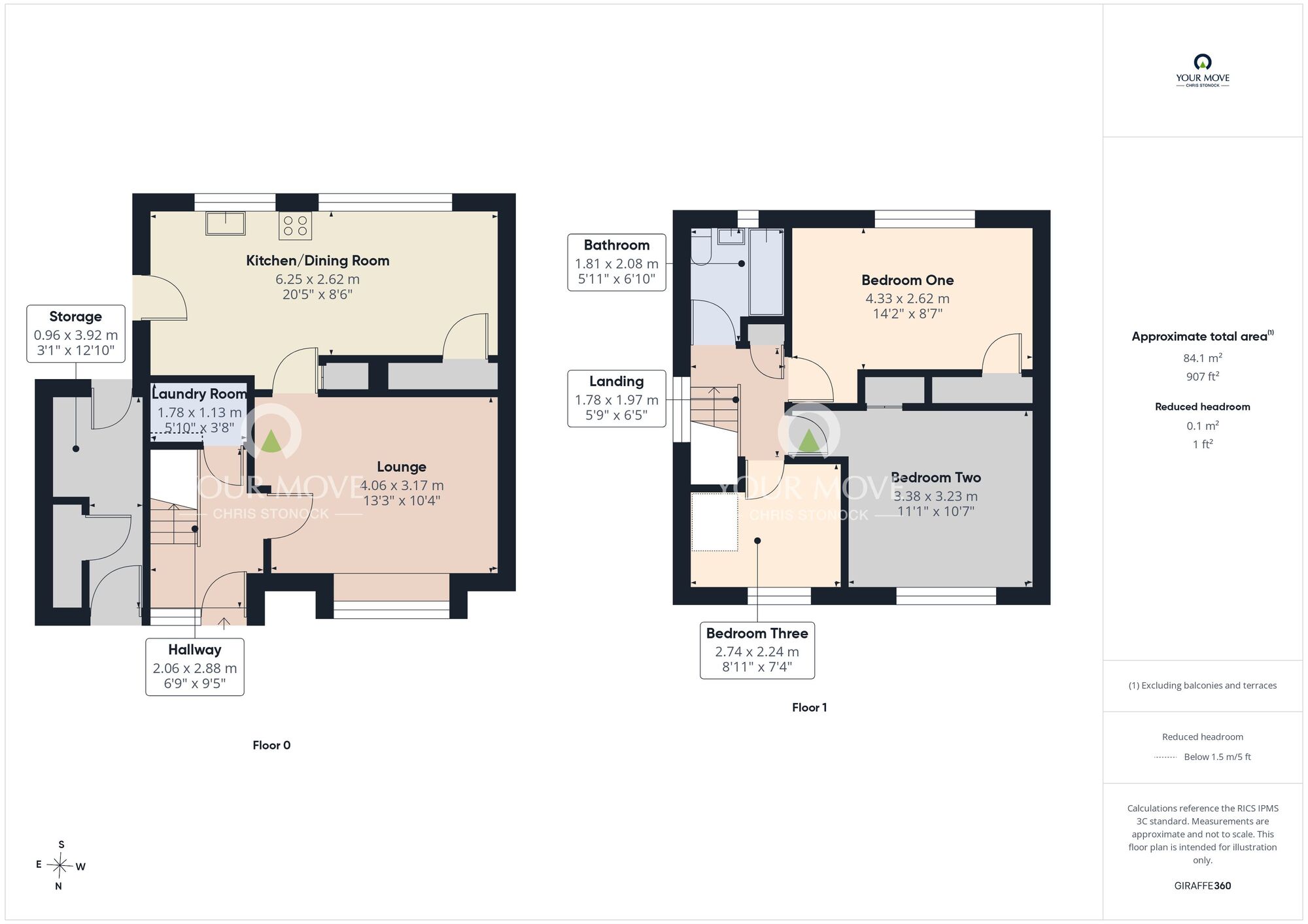 Floorplan of 3 bedroom Semi Detached House for sale, Springbank Square, Sunderland, Tyne and Wear, SR3