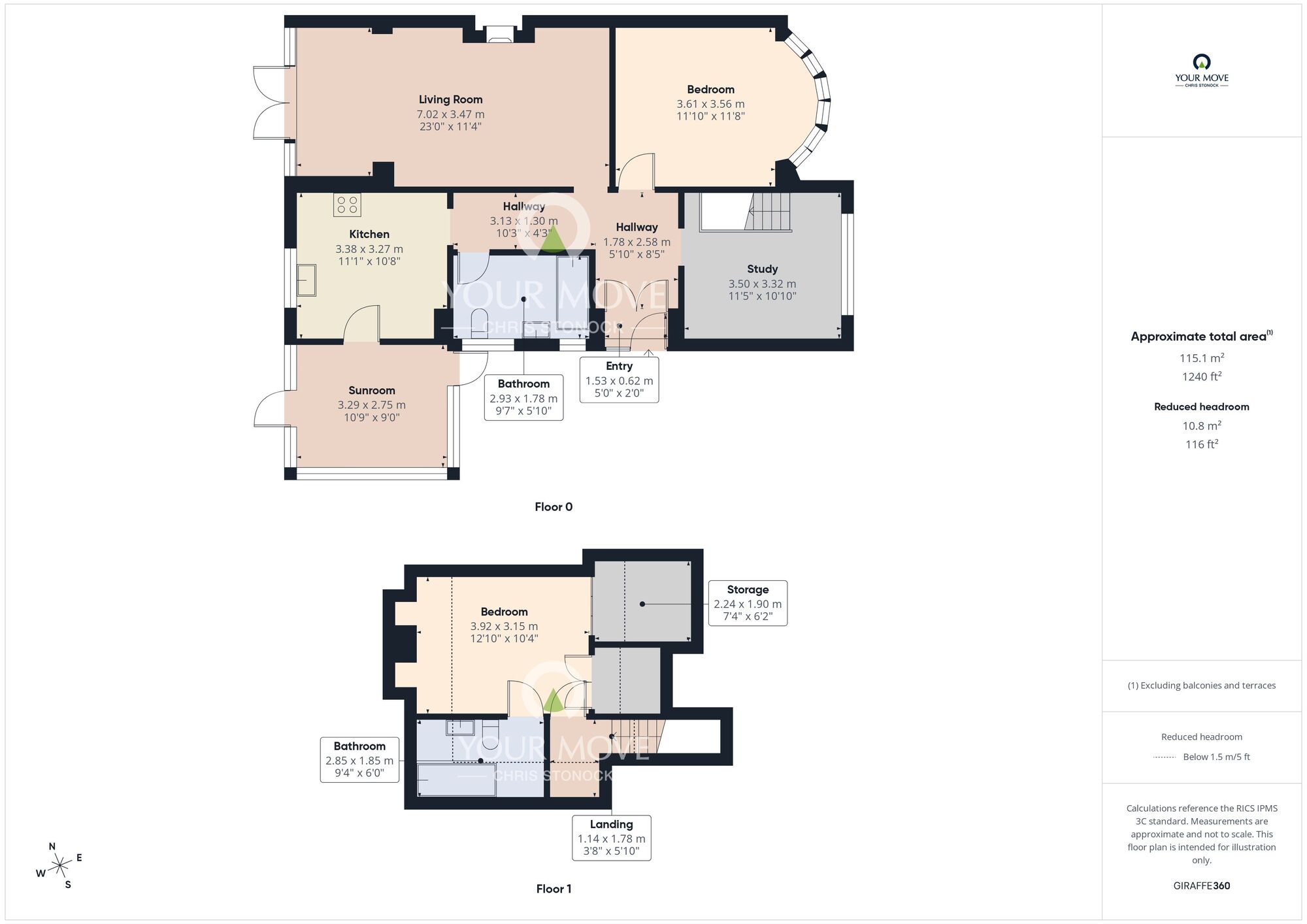 Floorplan of 2 bedroom Semi Detached House for sale, Longridge Square, Sunderland, Tyne and Wear, SR2